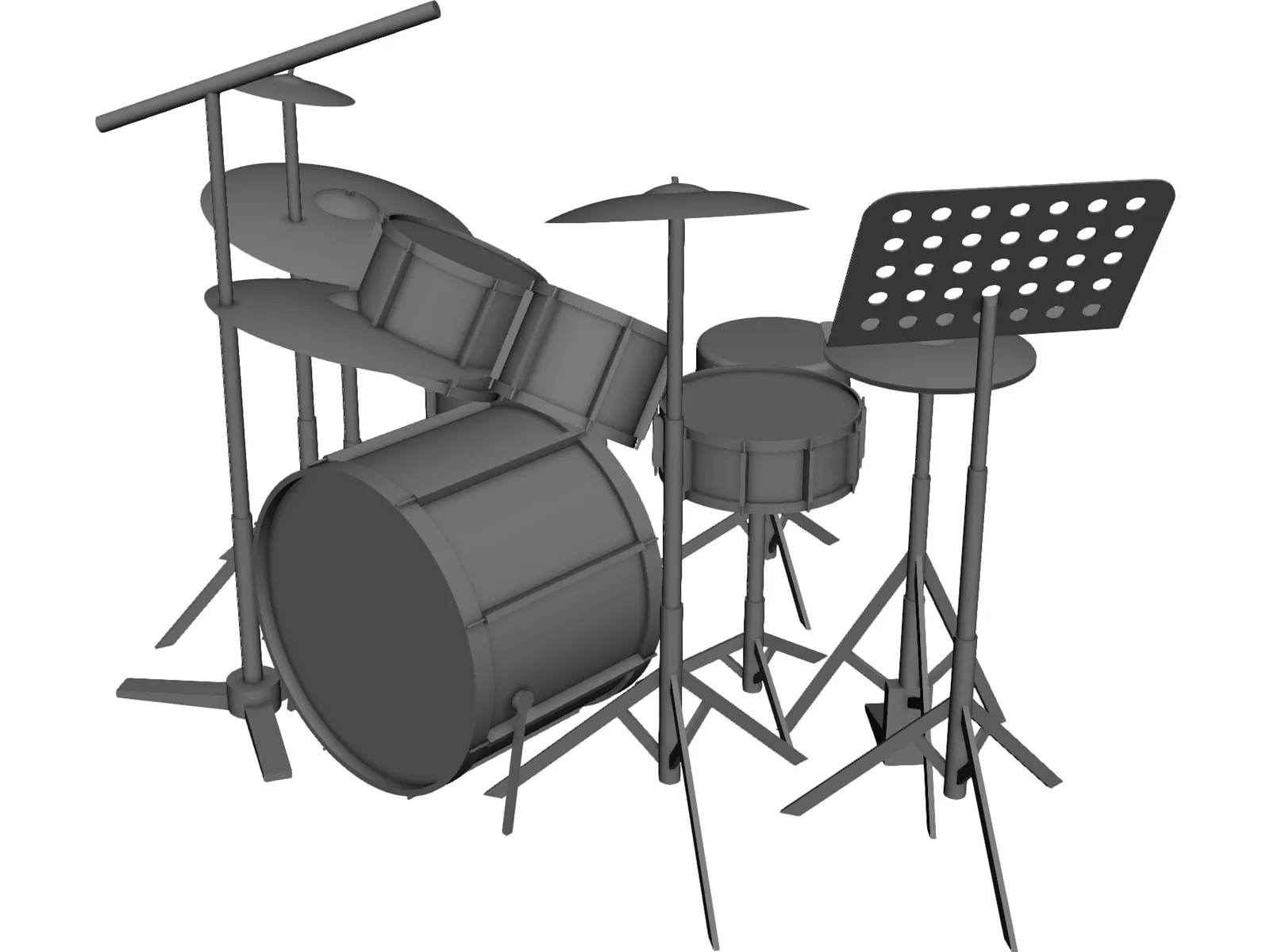 Drum Kit 3D Model main preview