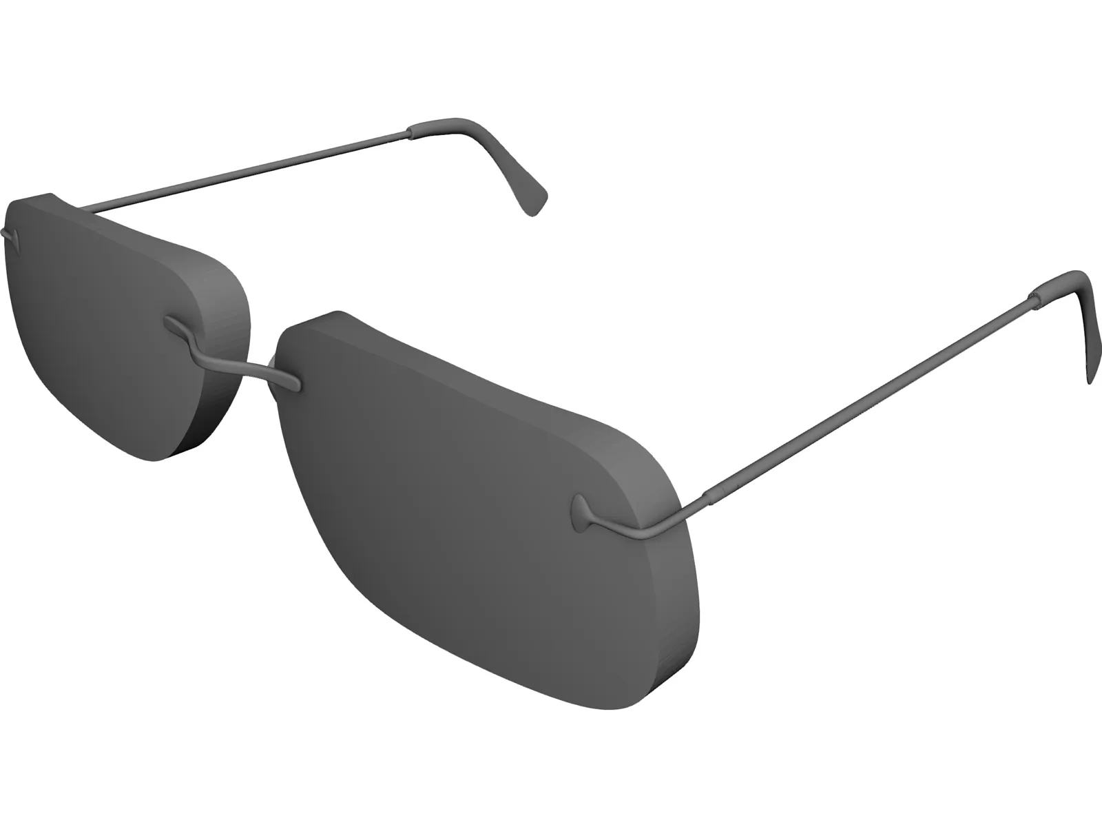 Carbon Glasses 3D Model main preview