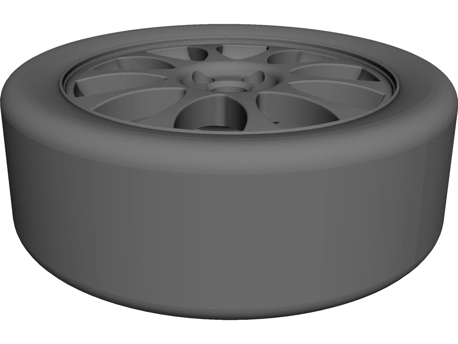 Wheel and Tire 17x8 3D Model main preview