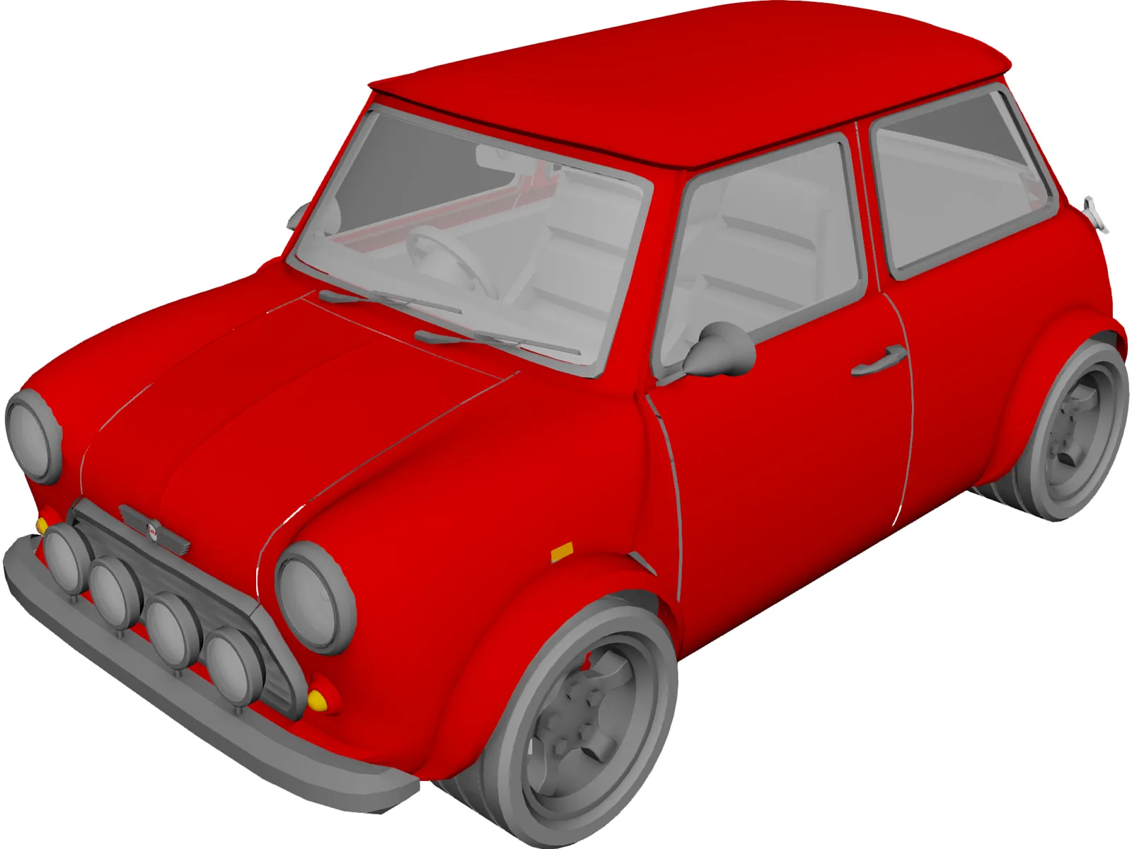 Mini Cooper 3D Model main preview