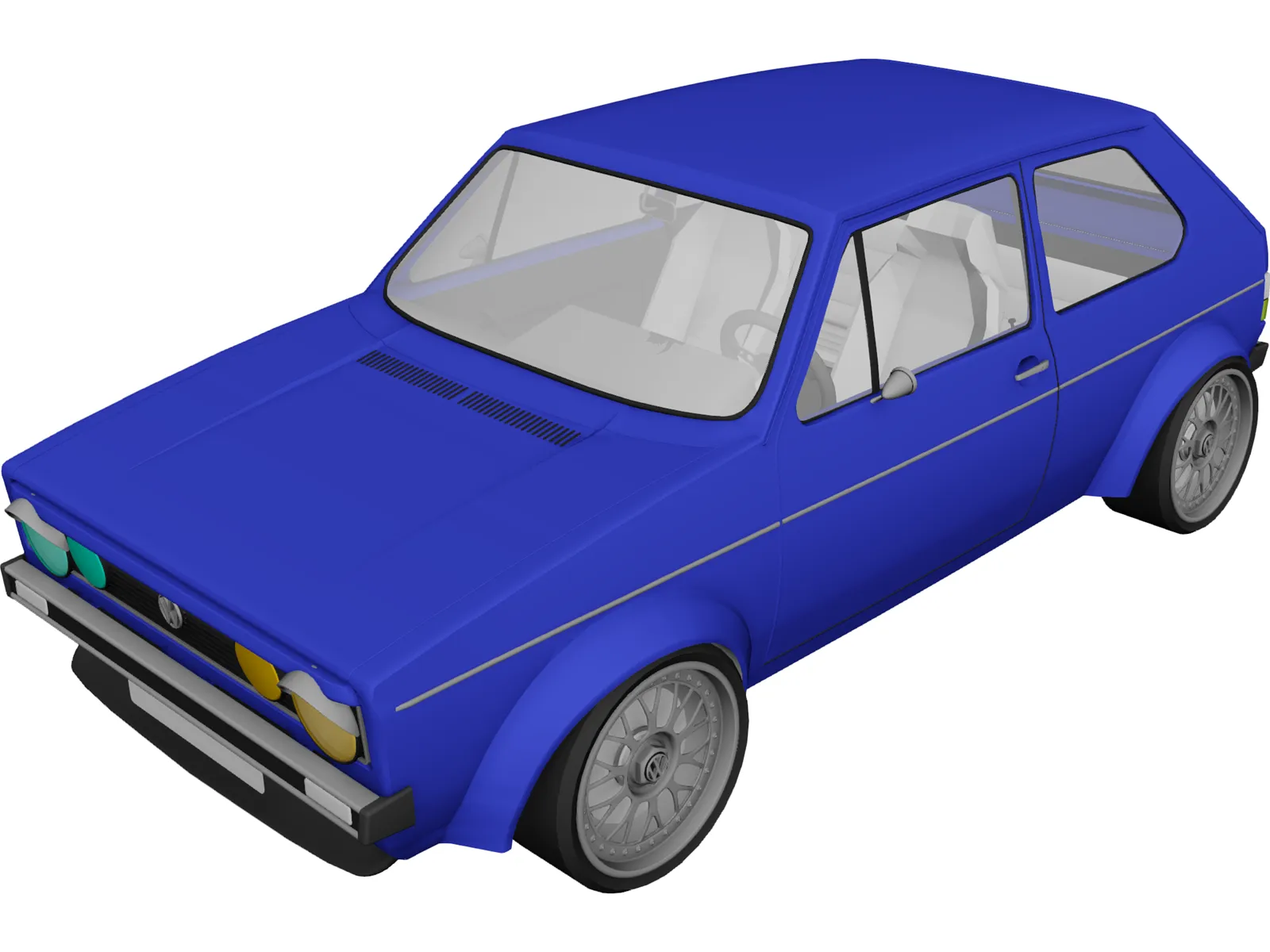 Volkswagen Golf MK1 (1978) 3D Model main preview