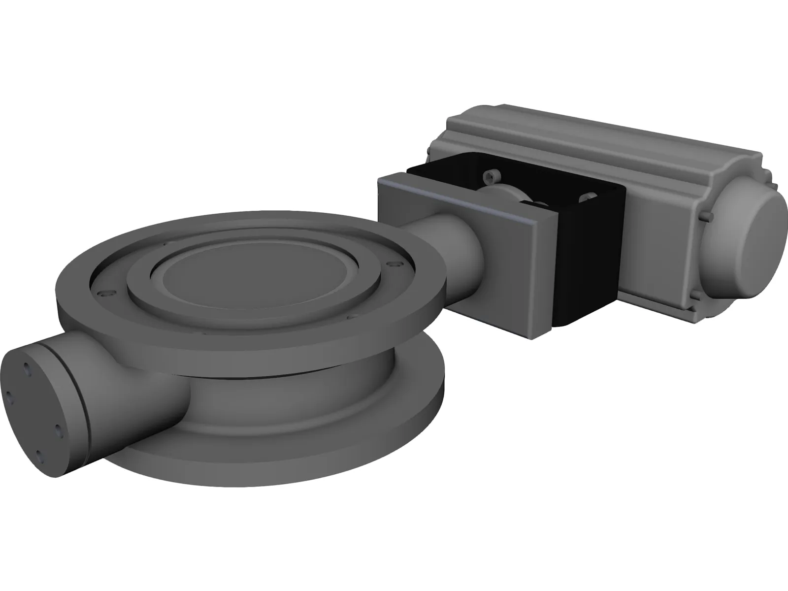Butterfly Valve 3D Model main preview