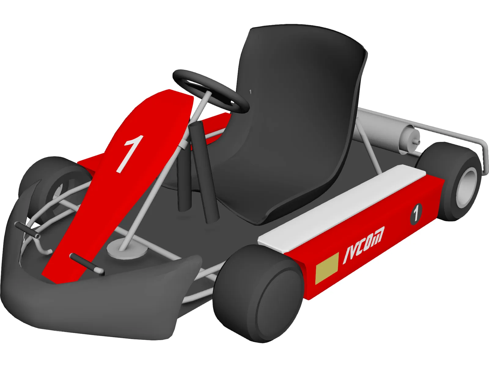 Kart 3D Model main preview
