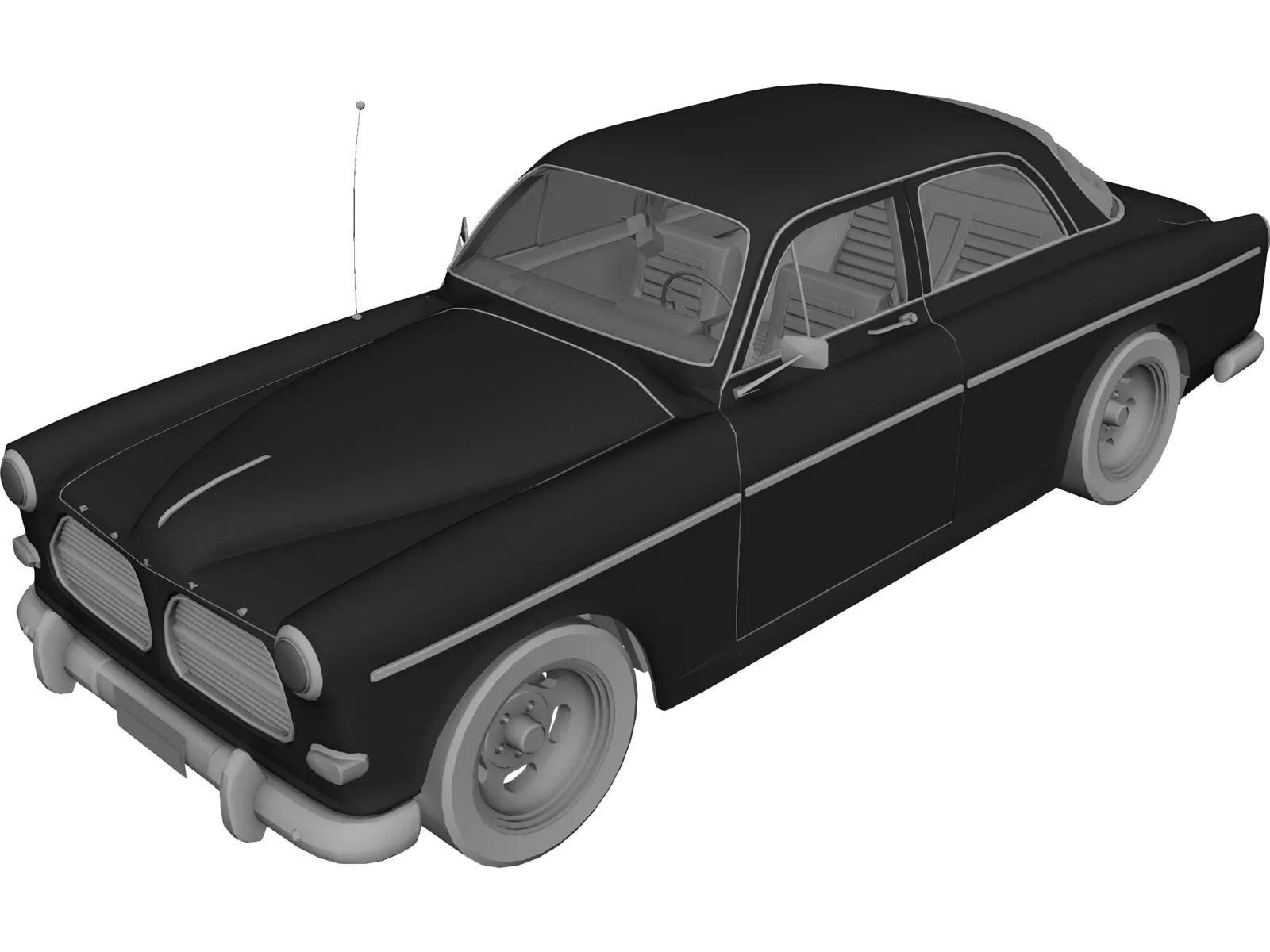 Volvo Amazon (1968) 3D Model main preview