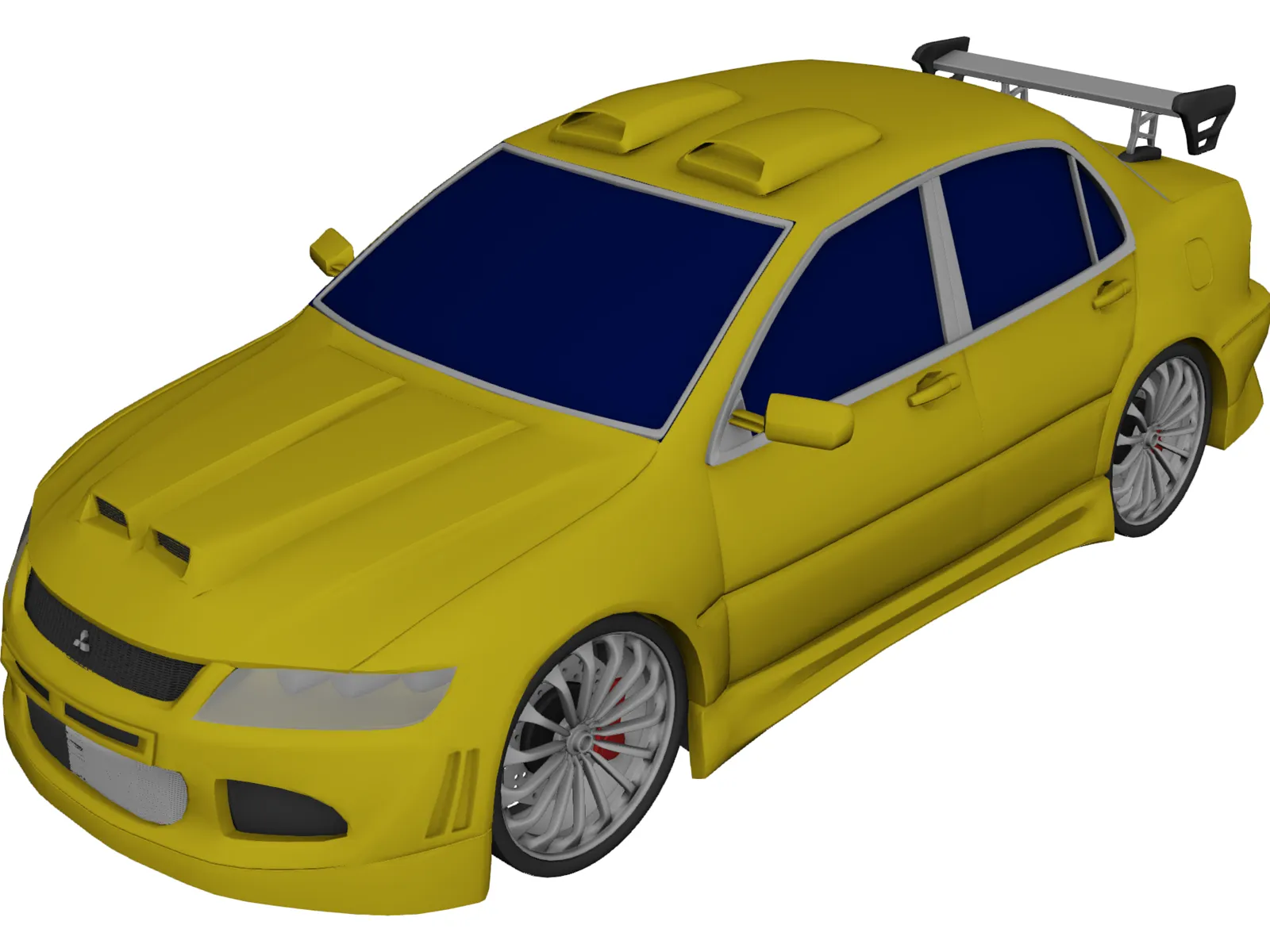 Mitsubishi Lancer Evo VII [Tuned] 3D Model main preview