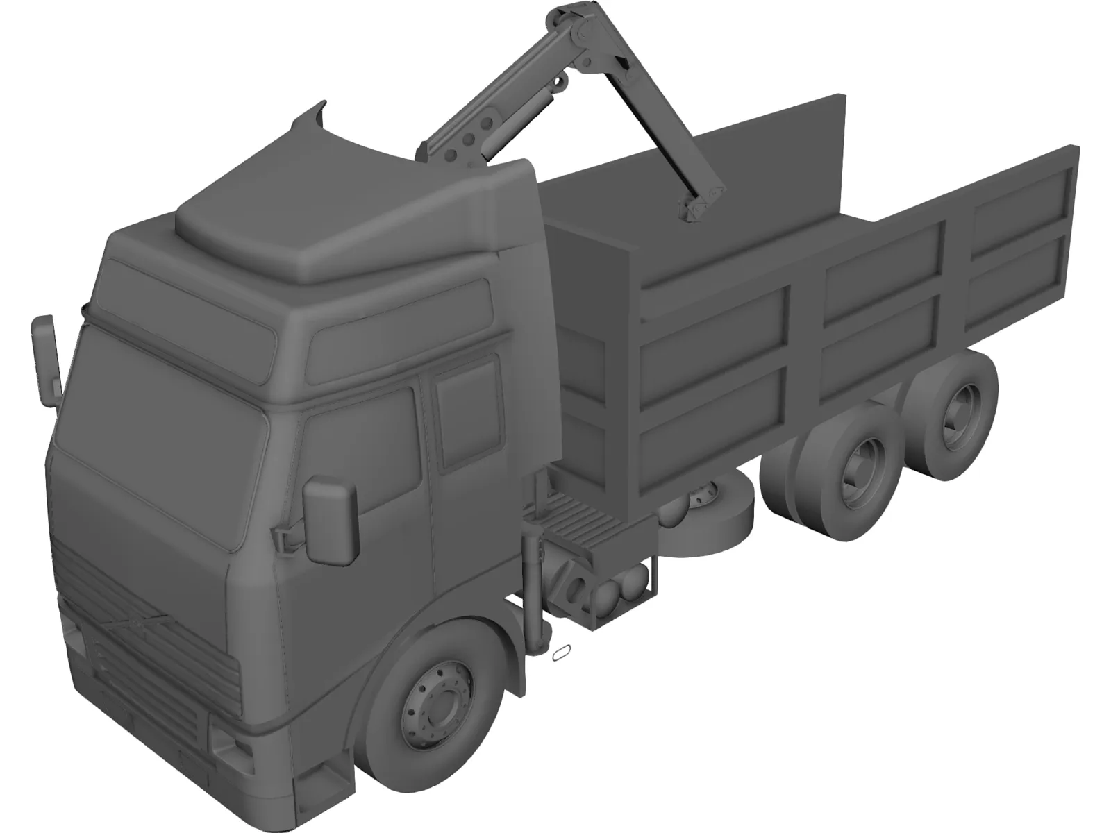 Volvo Truck 6X4 Crane 3D Model main preview