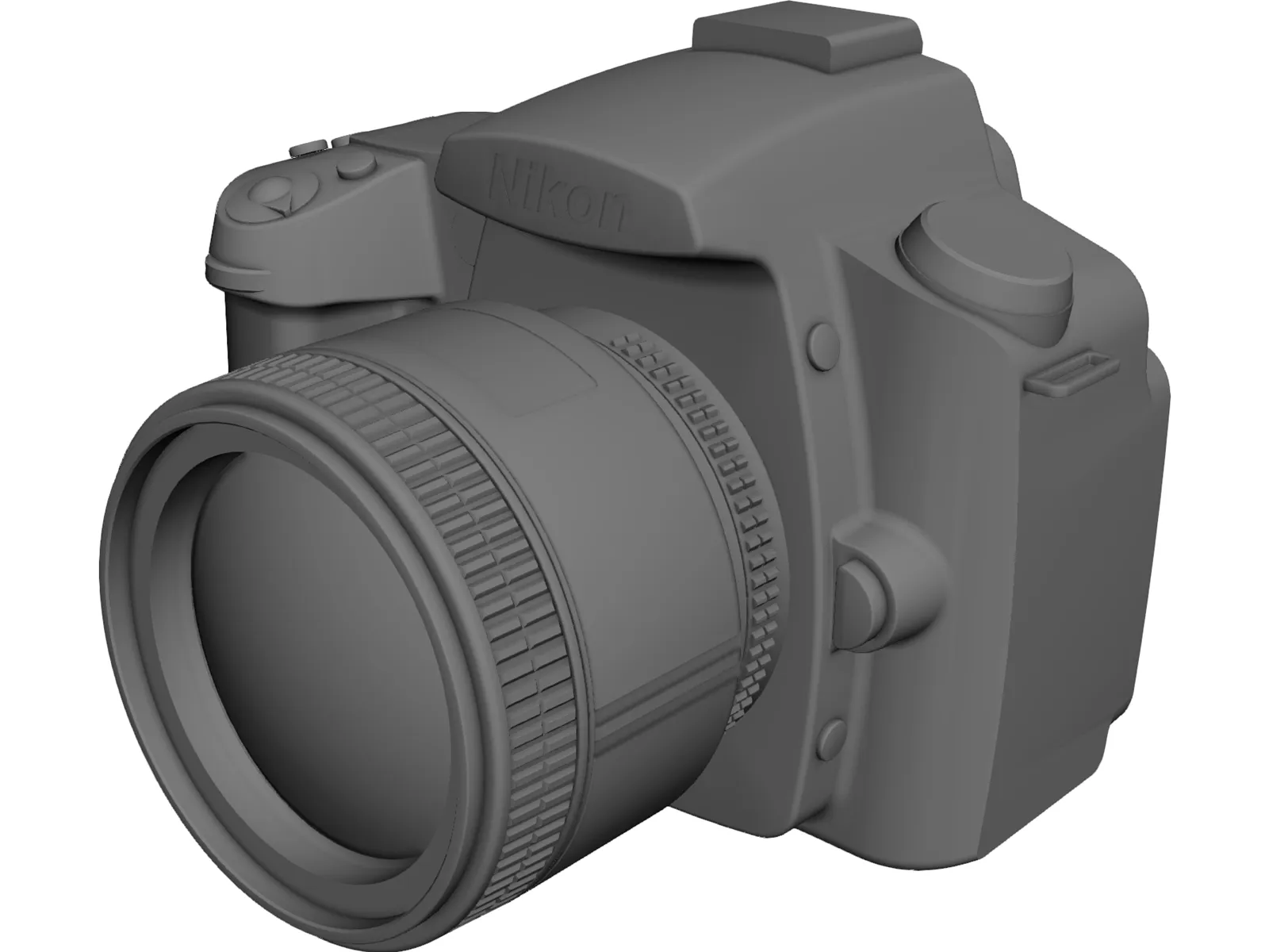Nikon D90 Camera 3D Model main preview