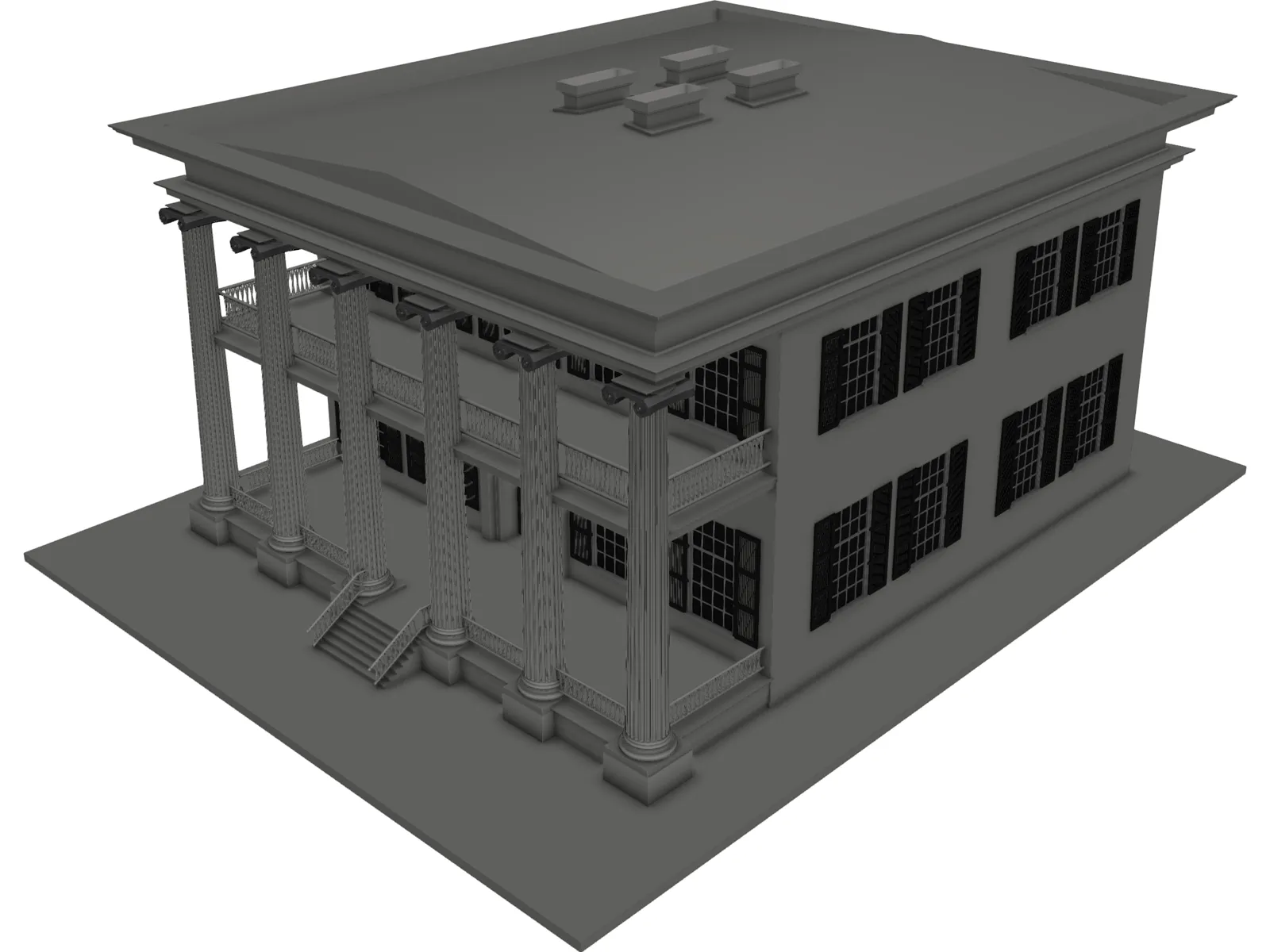 Bank 3D Model main preview