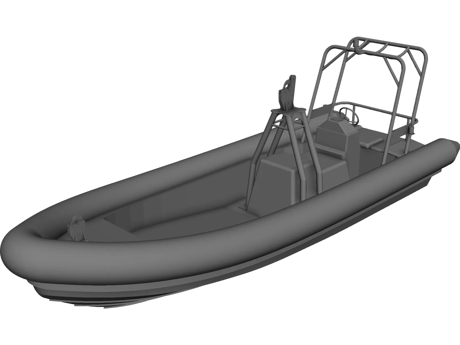Offshore Rescue RIB 3D Model main preview