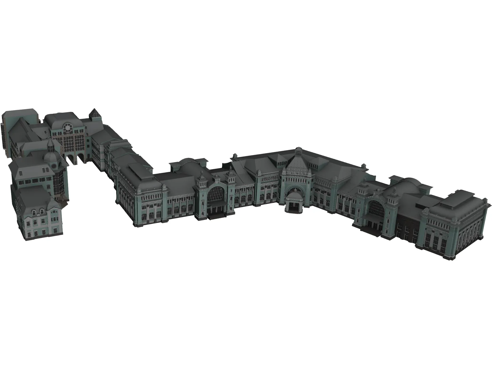 Russian Train Station in Moscow 3D Model main preview