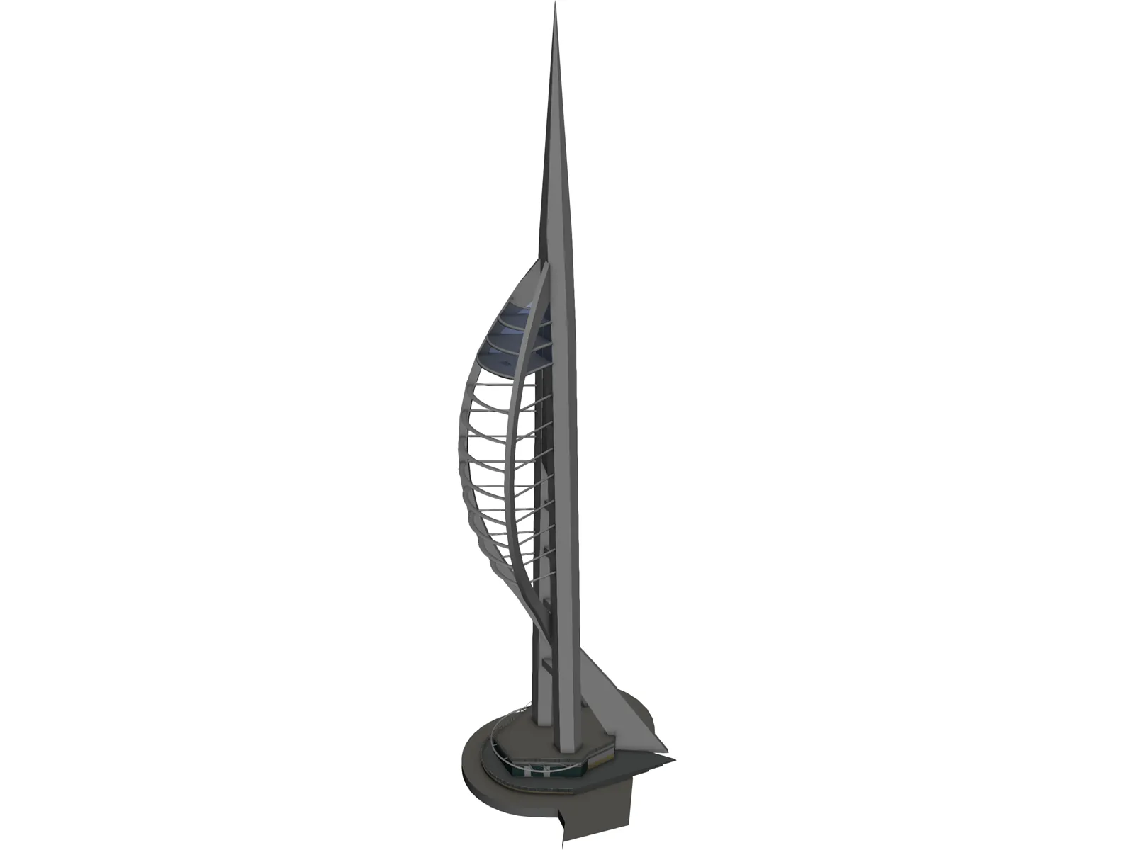 Spinnaker Tower 3D Model main preview