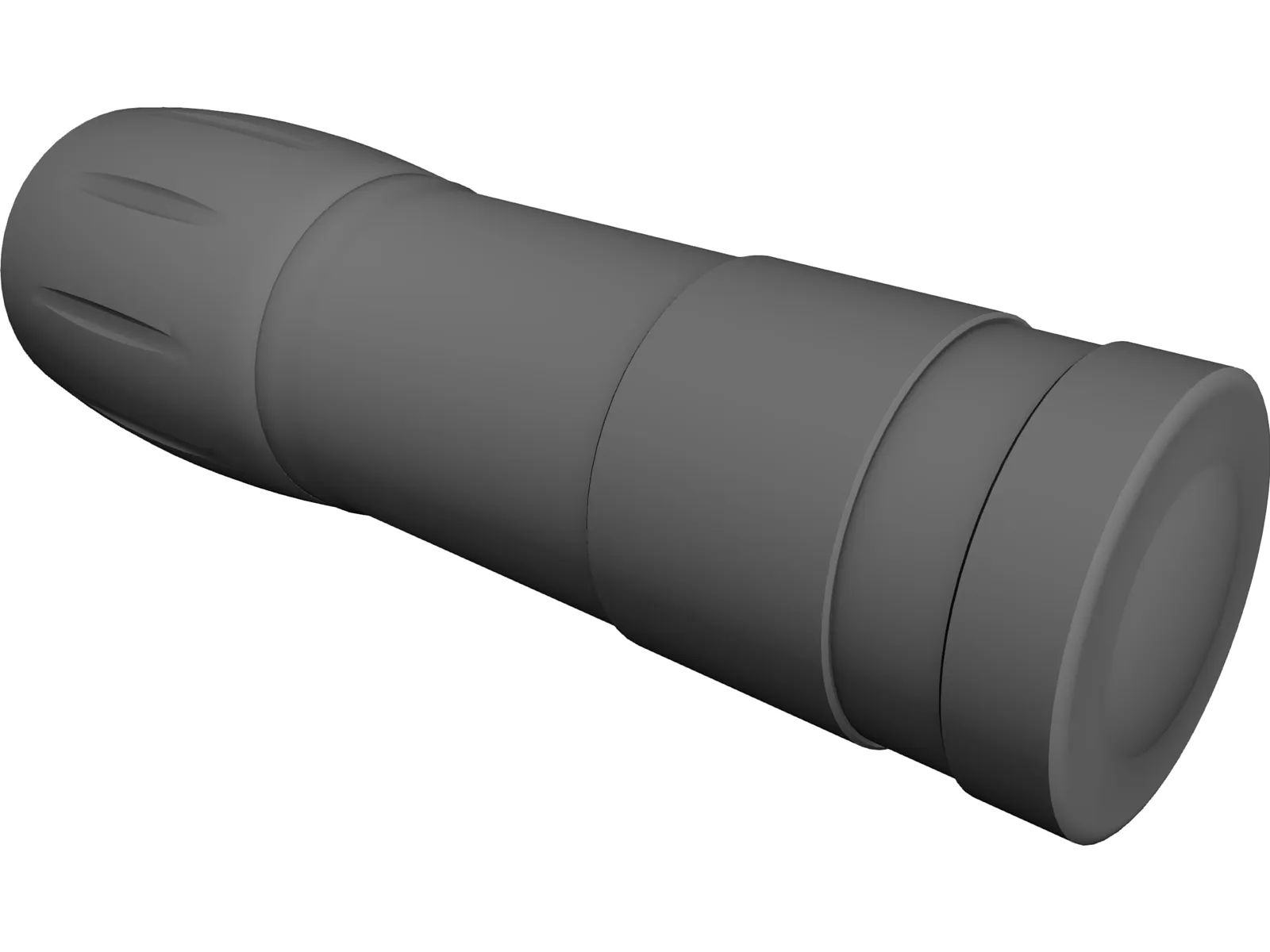Compact LED Torch 3D Model main preview