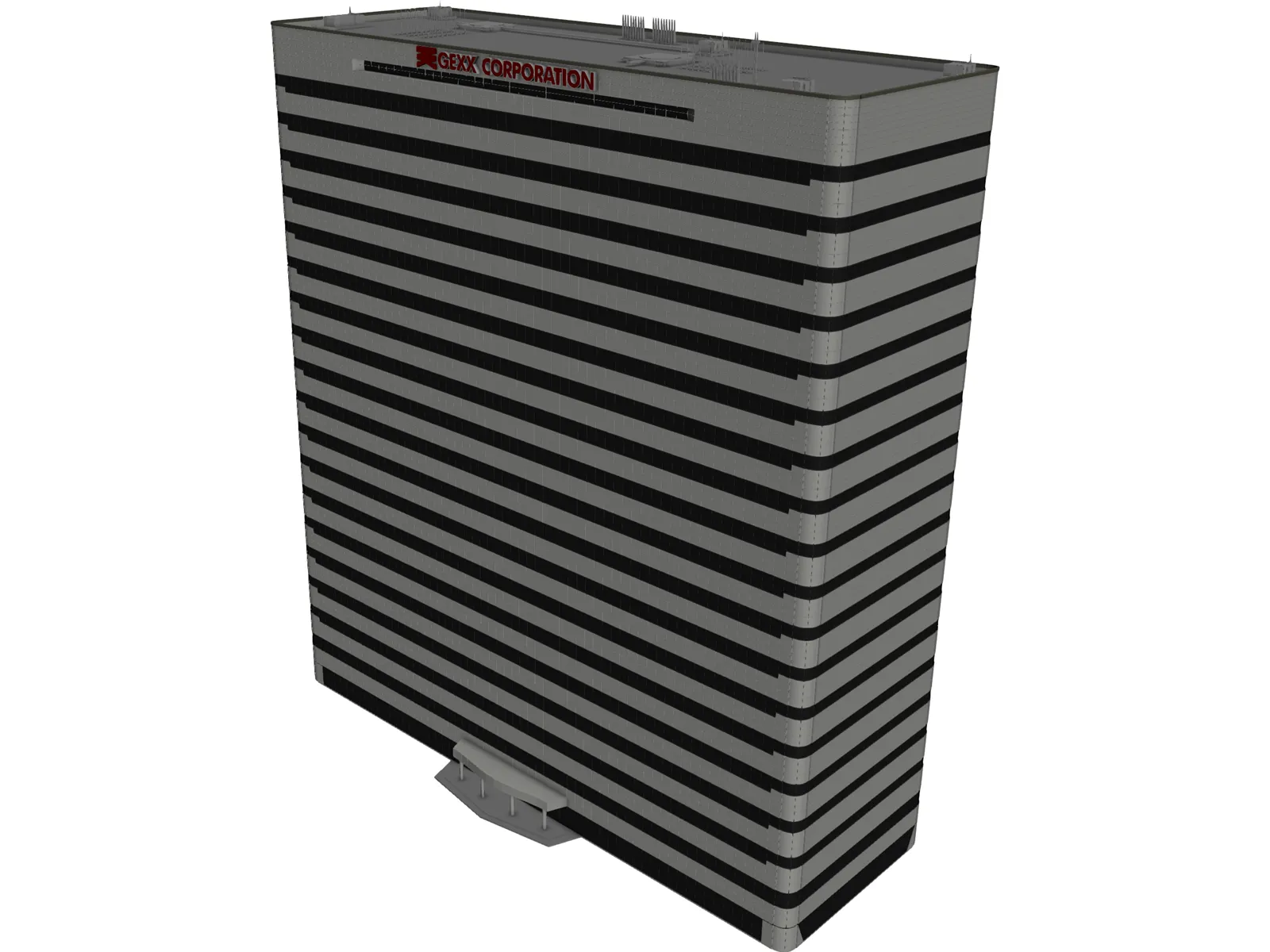 High-Rise Office Building 3D Model main preview