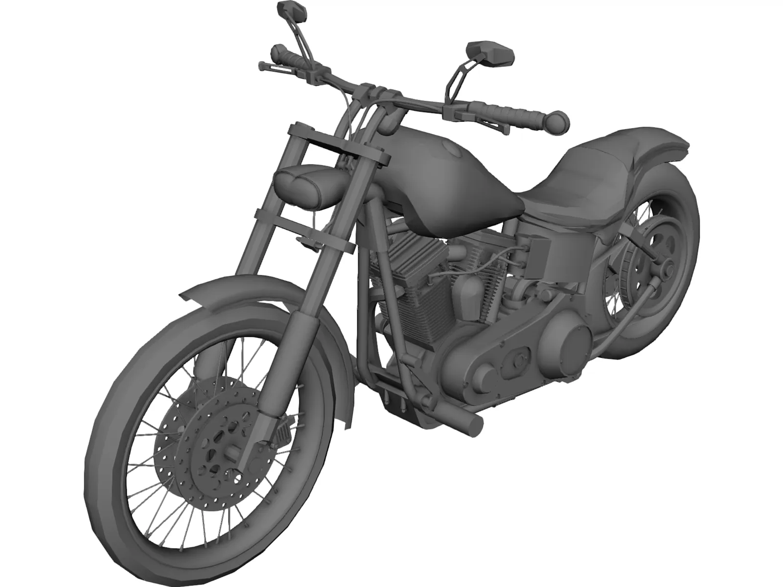 Harley-Davidson Dyna Glide 3D Model main preview