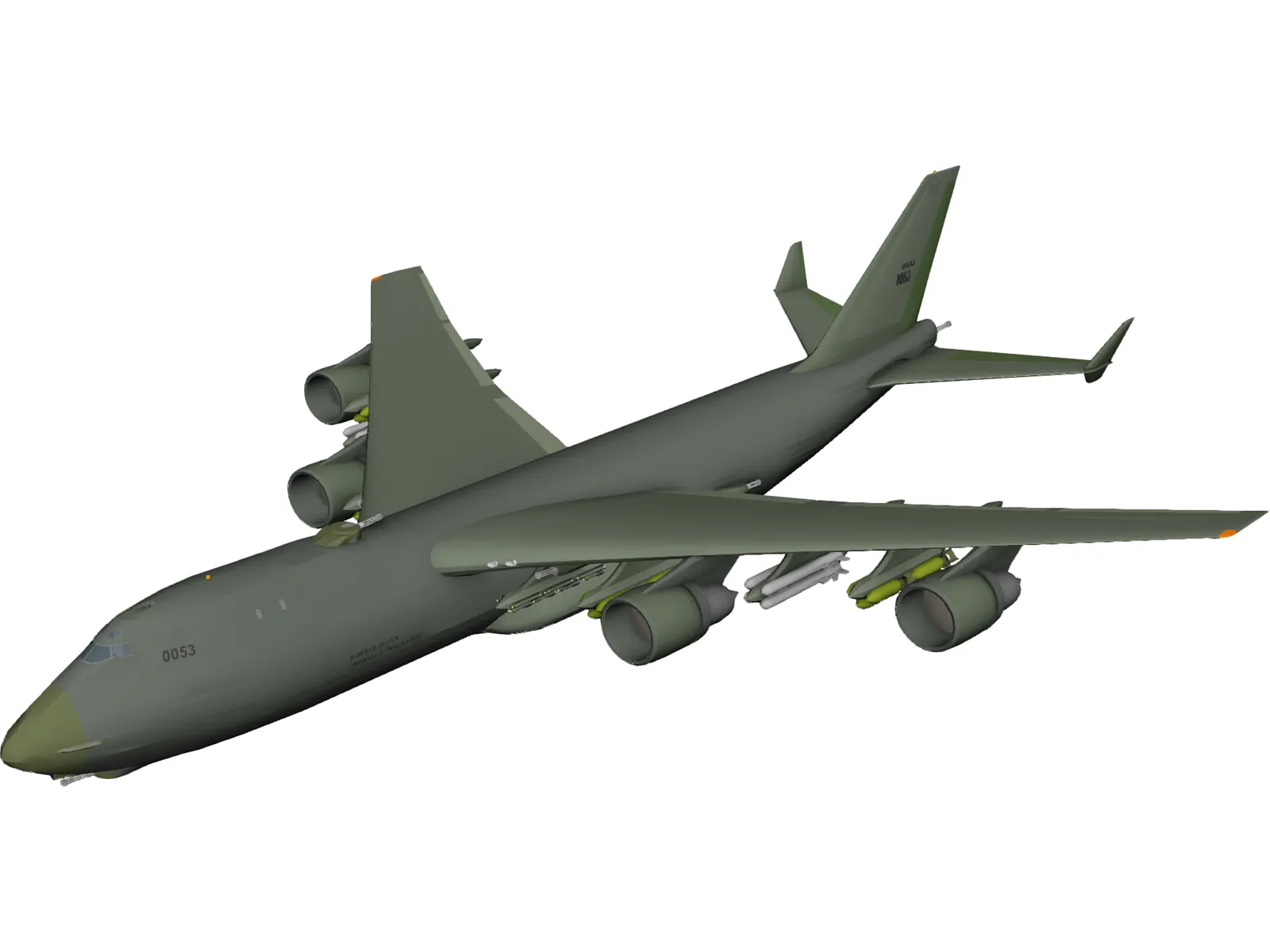 Boeing B-52 Bomber 3D Model main preview