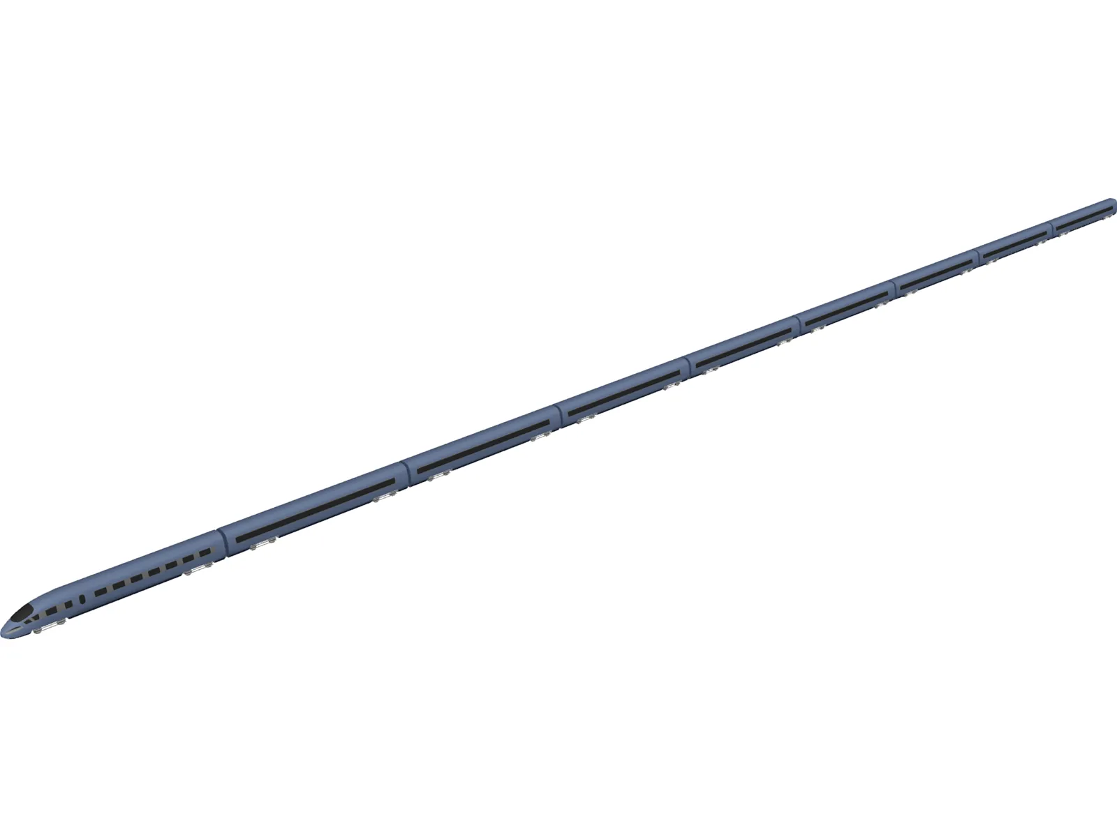 Train Express SuperSpeed 3D Model main preview