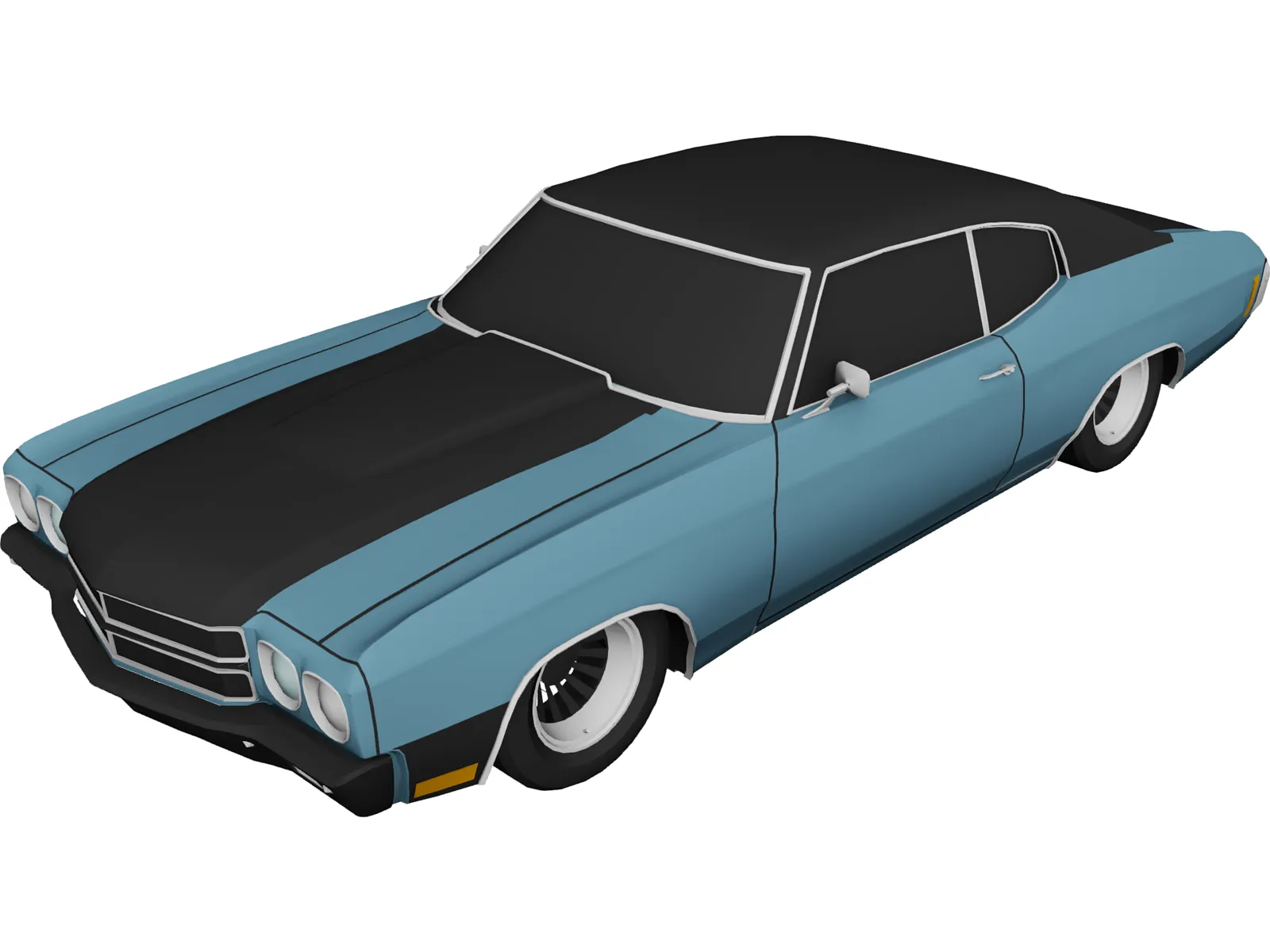 Chevrolet Chevelle (1975) 3D Model main preview