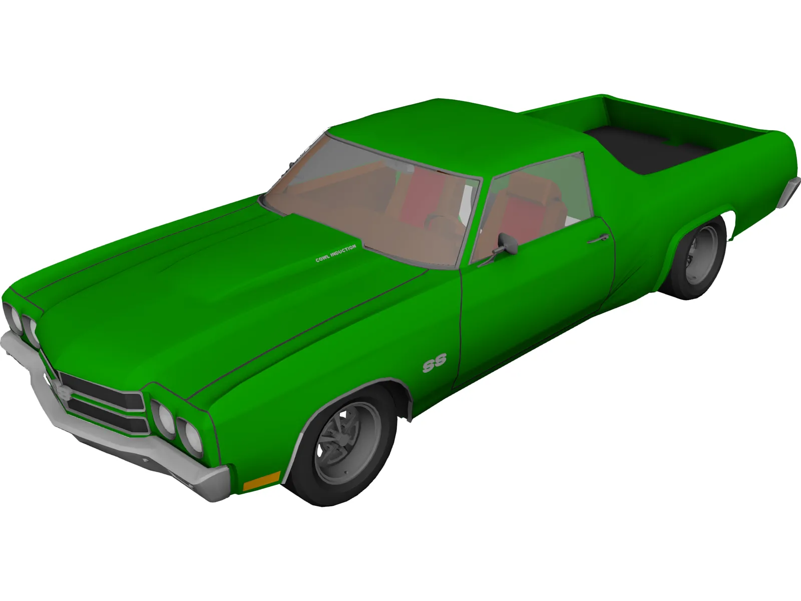 Chevrolet El Camino (1975) 3D Model main preview
