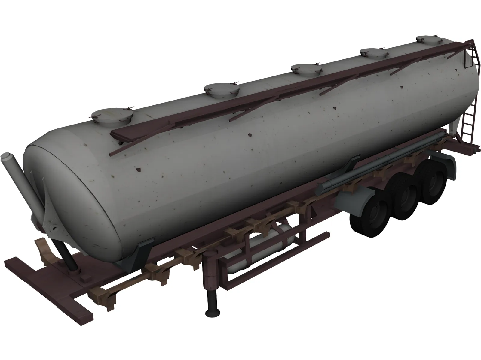Tanker Trailer 3D Model main preview