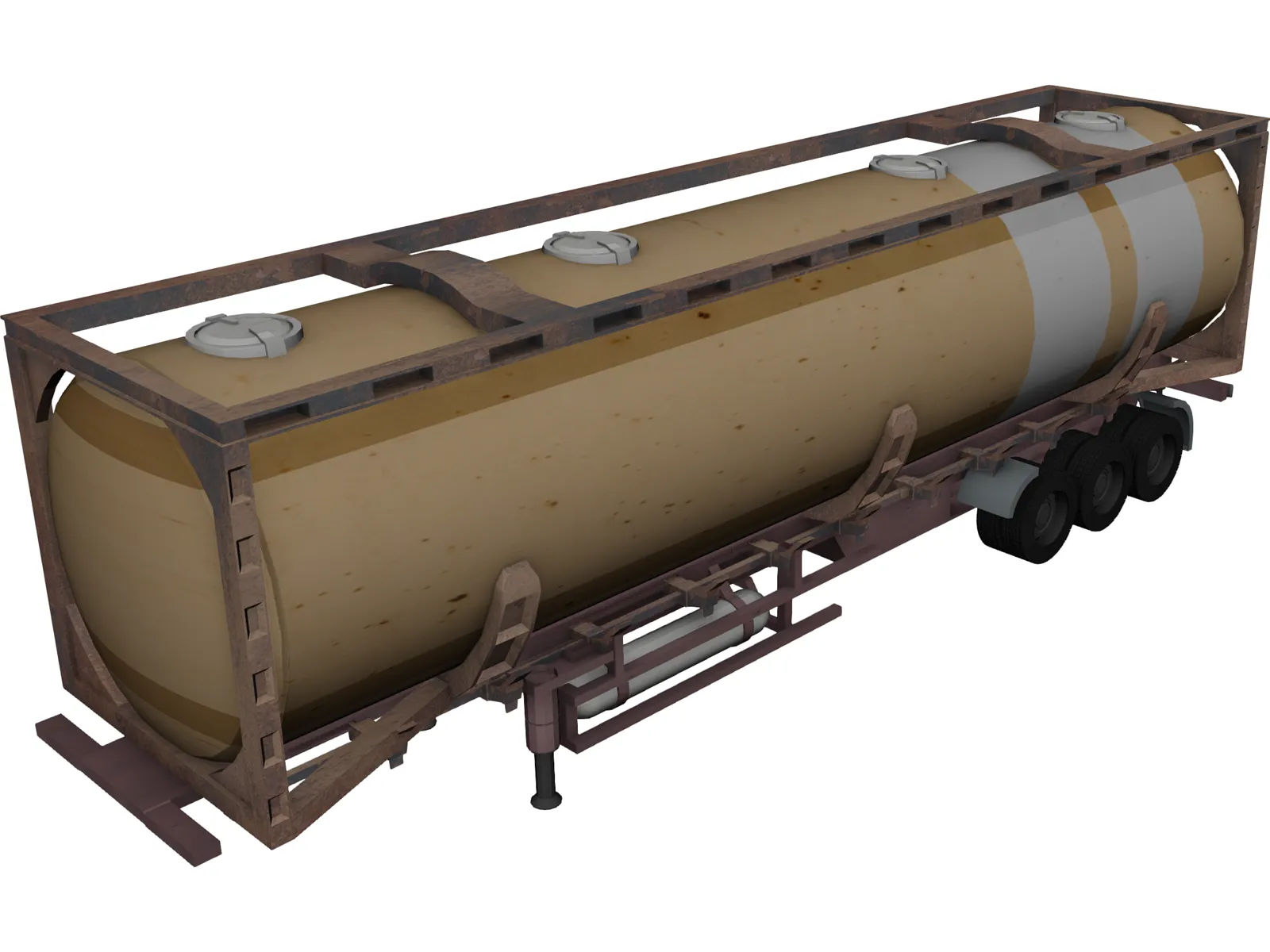 Tanker Trailer 3D Model main preview