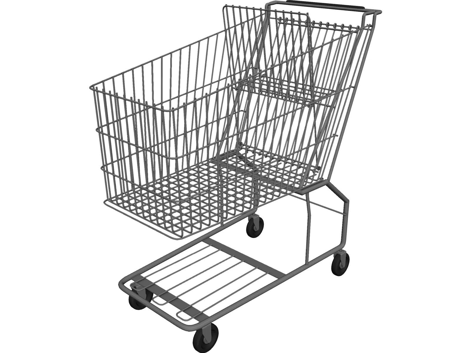 Shopping Cart 3D Model main preview