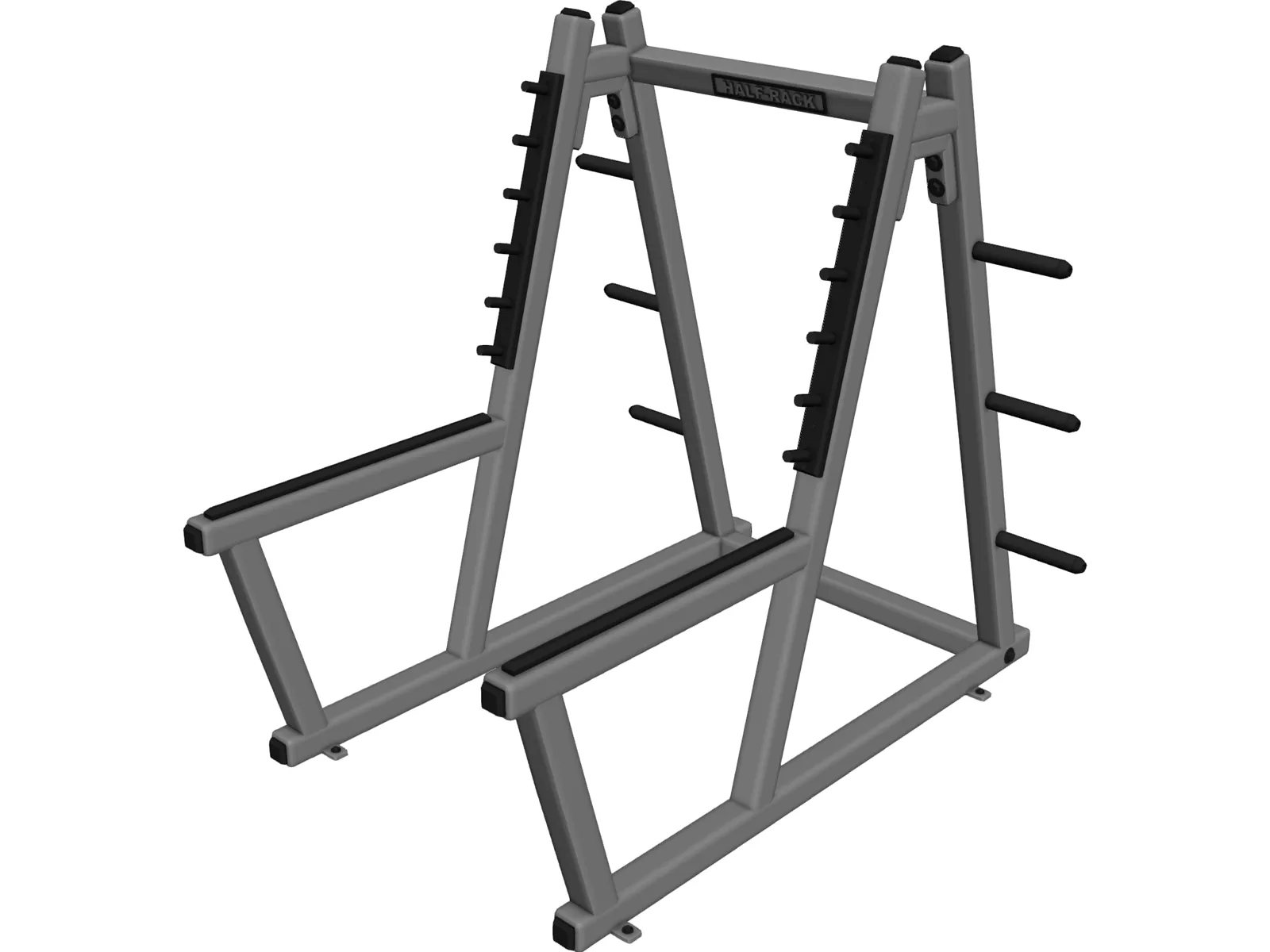 Squat Half Rack 3D Model main preview