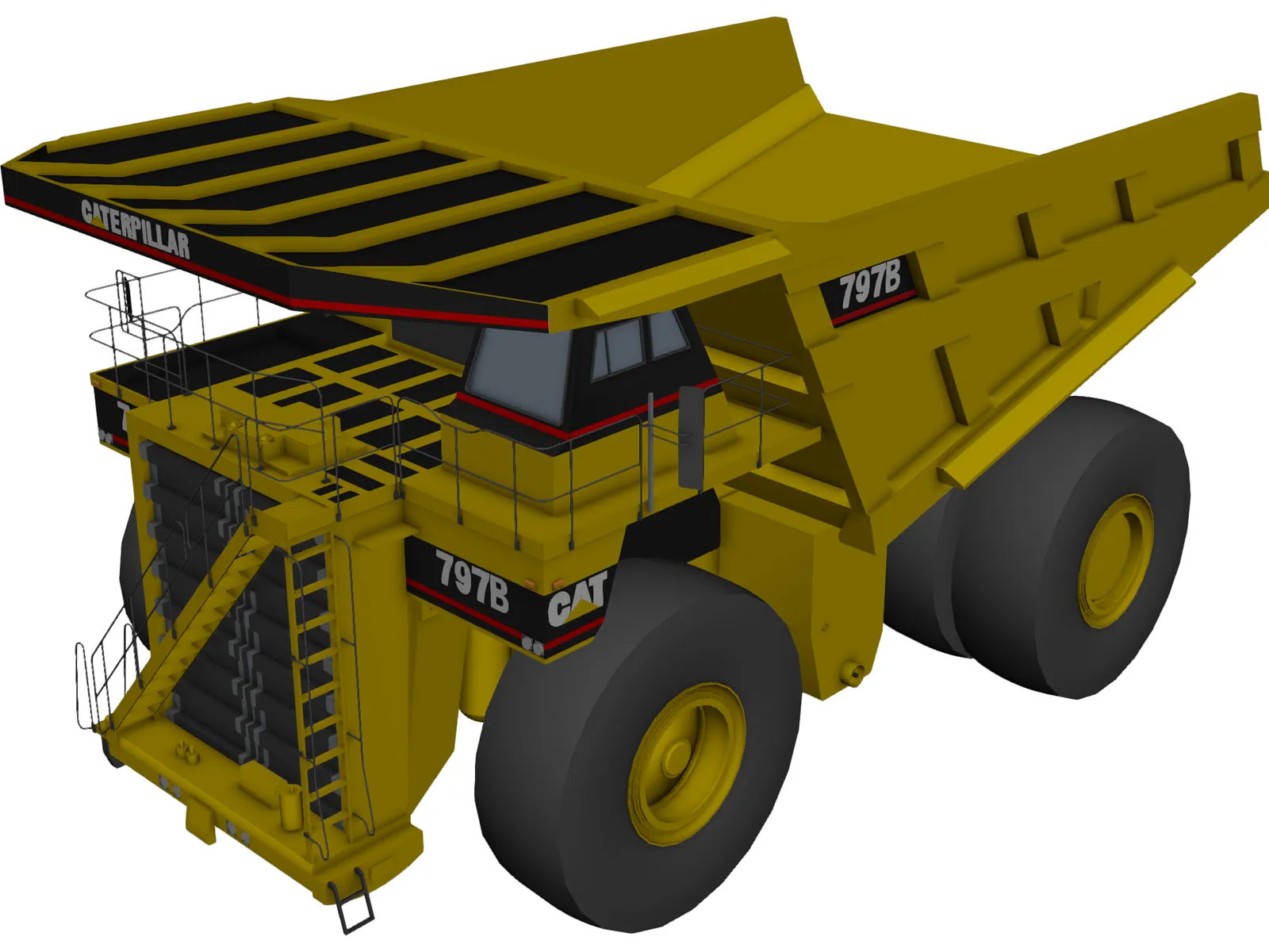 Caterpillar 797B 3D Model main preview