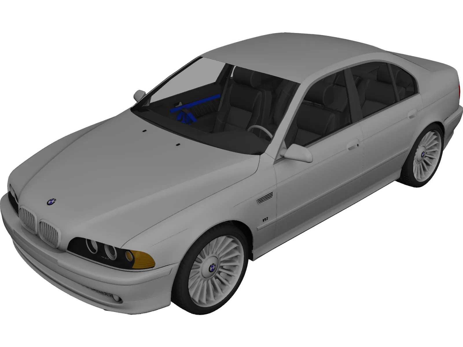 BMW M5 (2002) 3D Model main preview