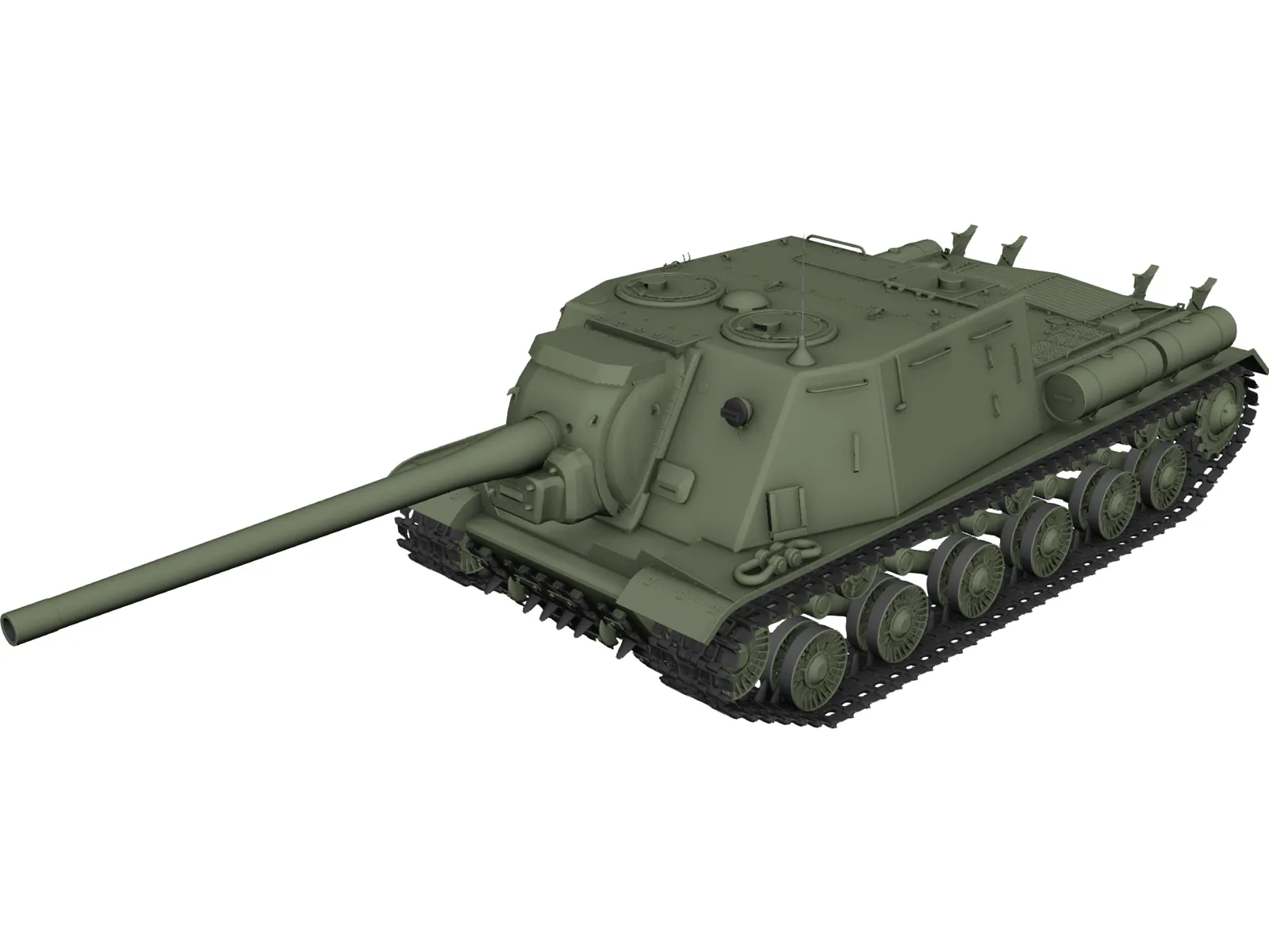 ISU-122 3D Model main preview