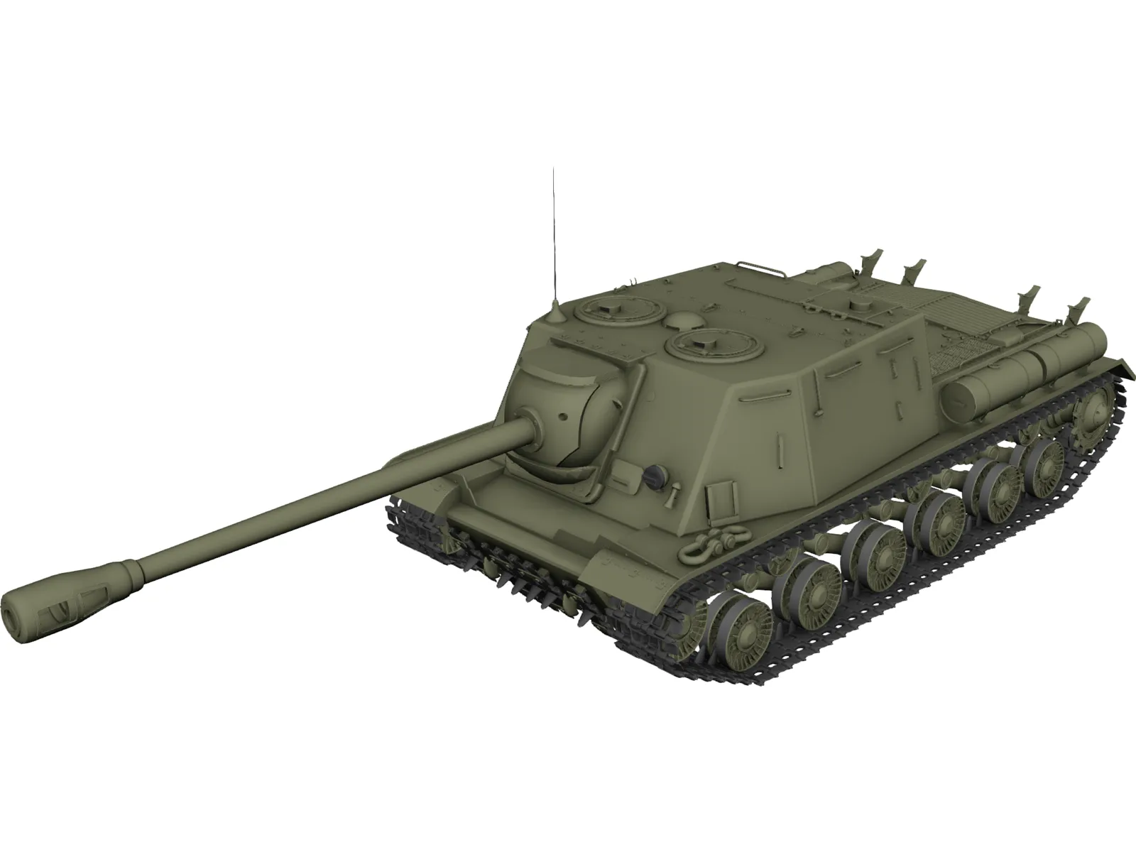 ISU-122S 3D Model main preview