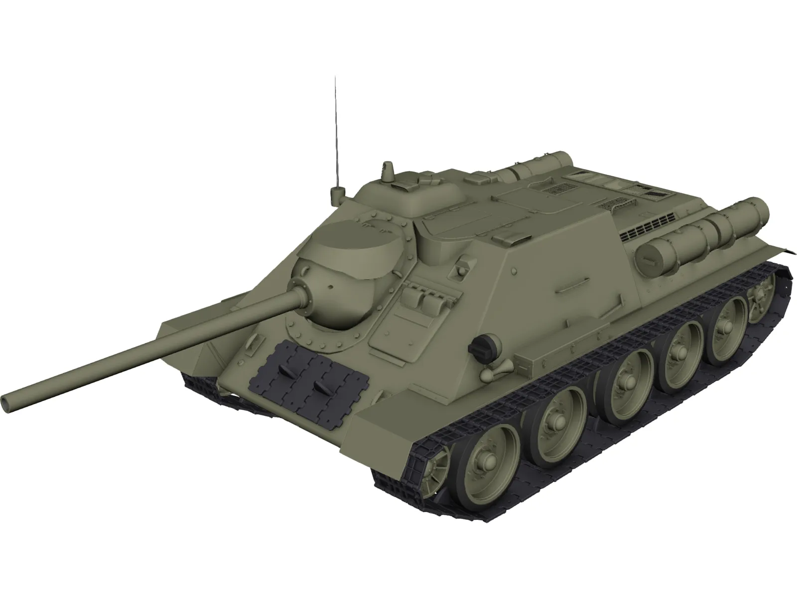 SU-85 3D Model main preview