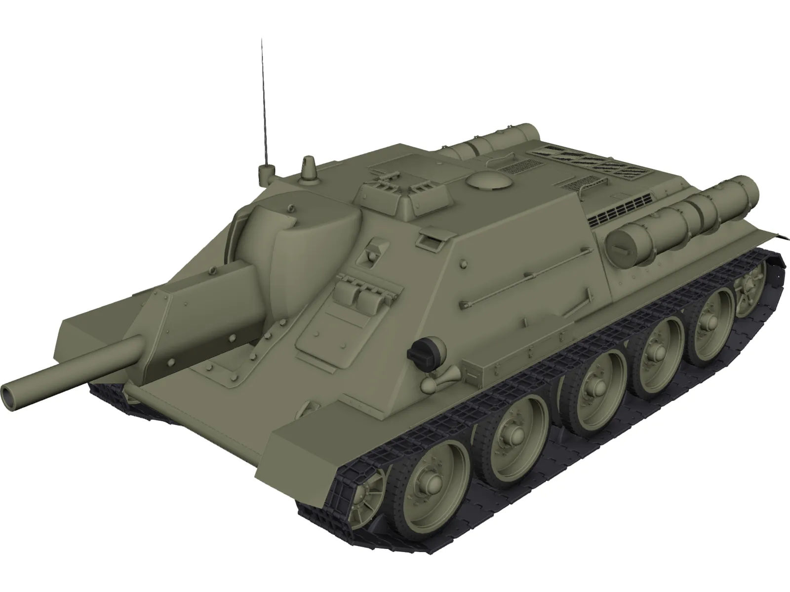 SU-122 3D Model main preview