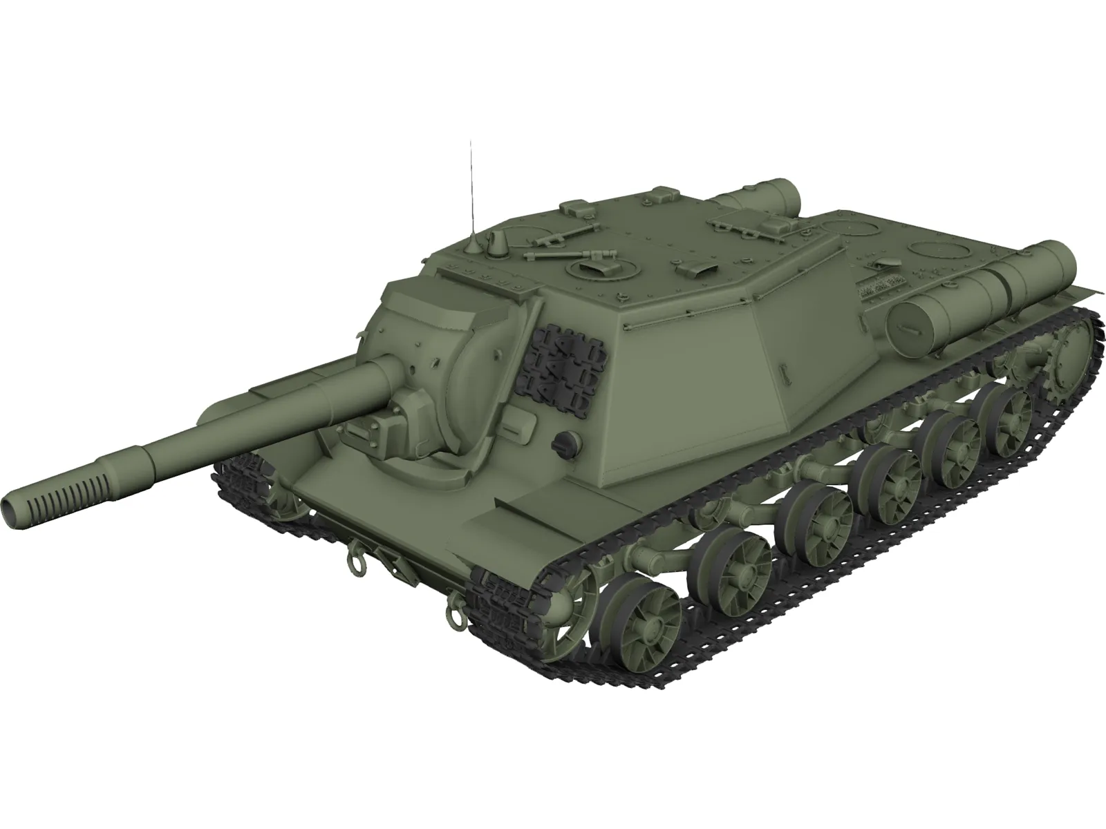SU-152 3D Model main preview