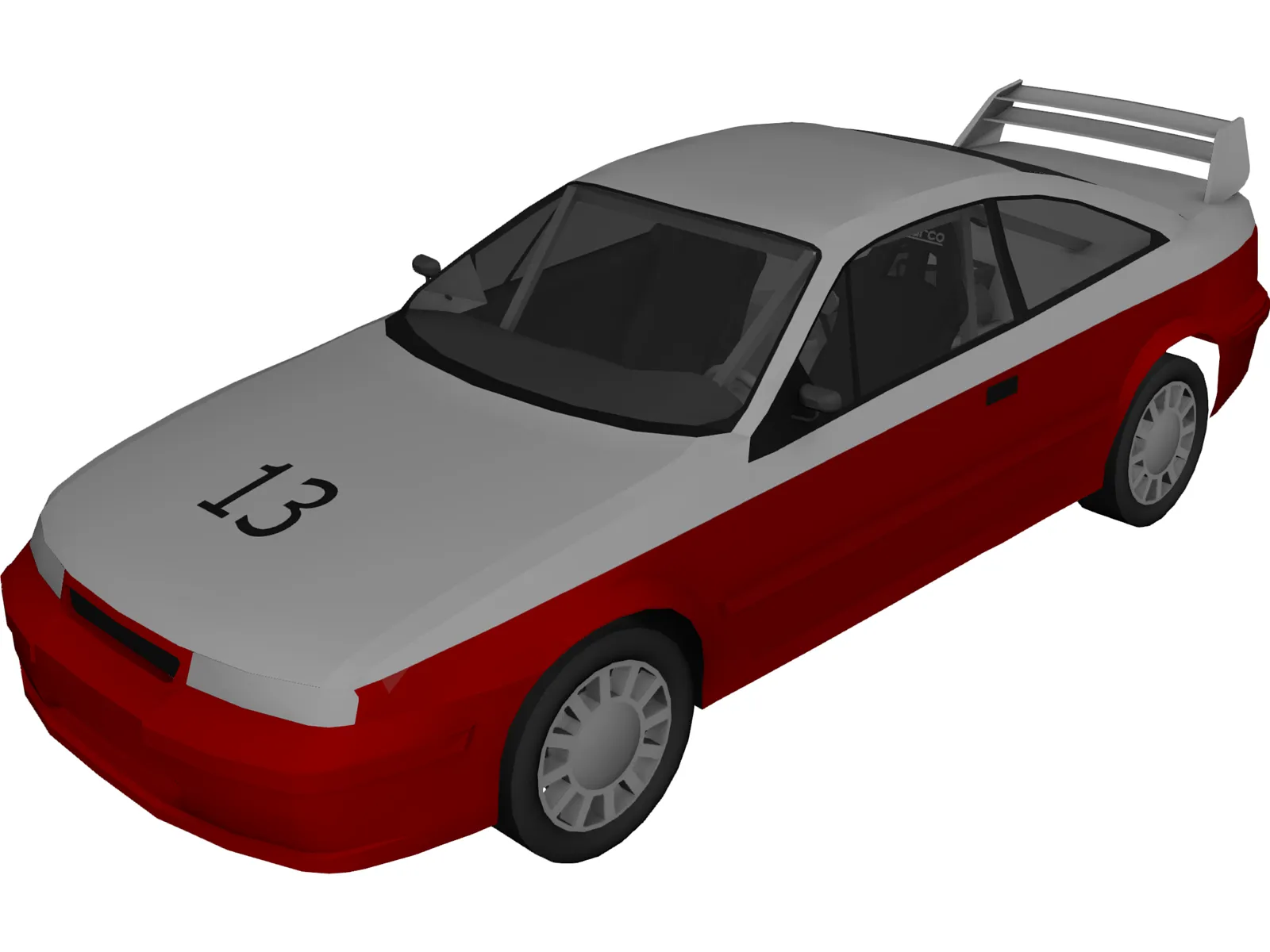 Opel Calibra Rally Car 3D Model main preview