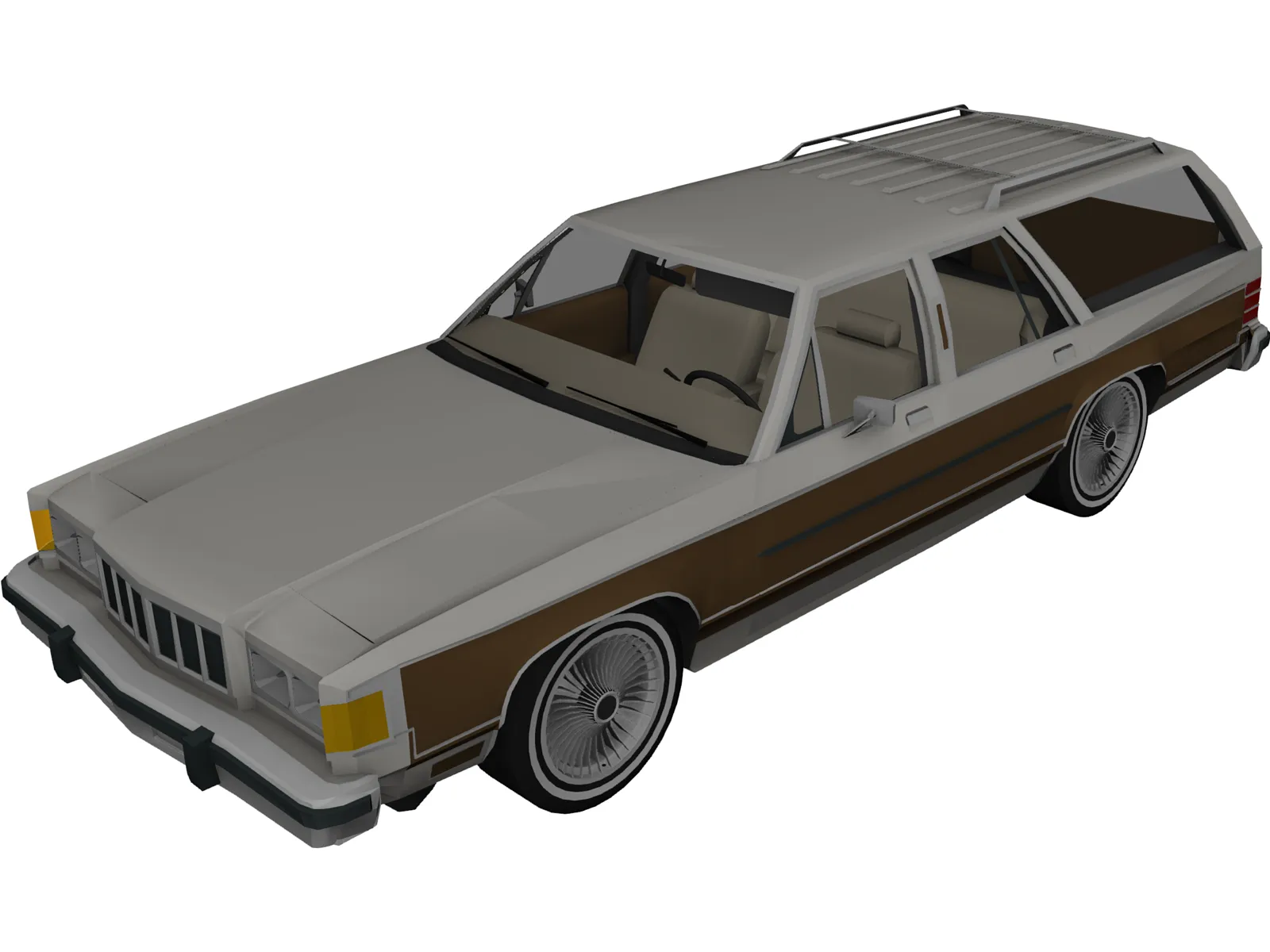 Mercury Colony Park (1986) 3D Model main preview