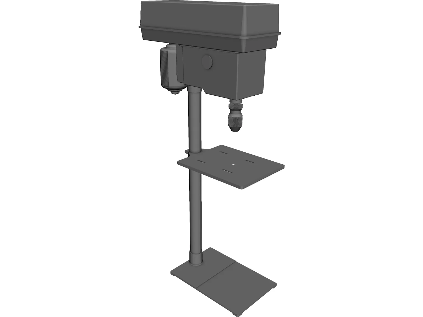 Electric Stand Drill 3D Model main preview
