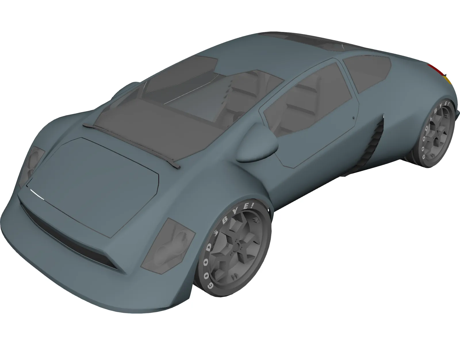 Intruder Concept Sports Car 3D Model main preview