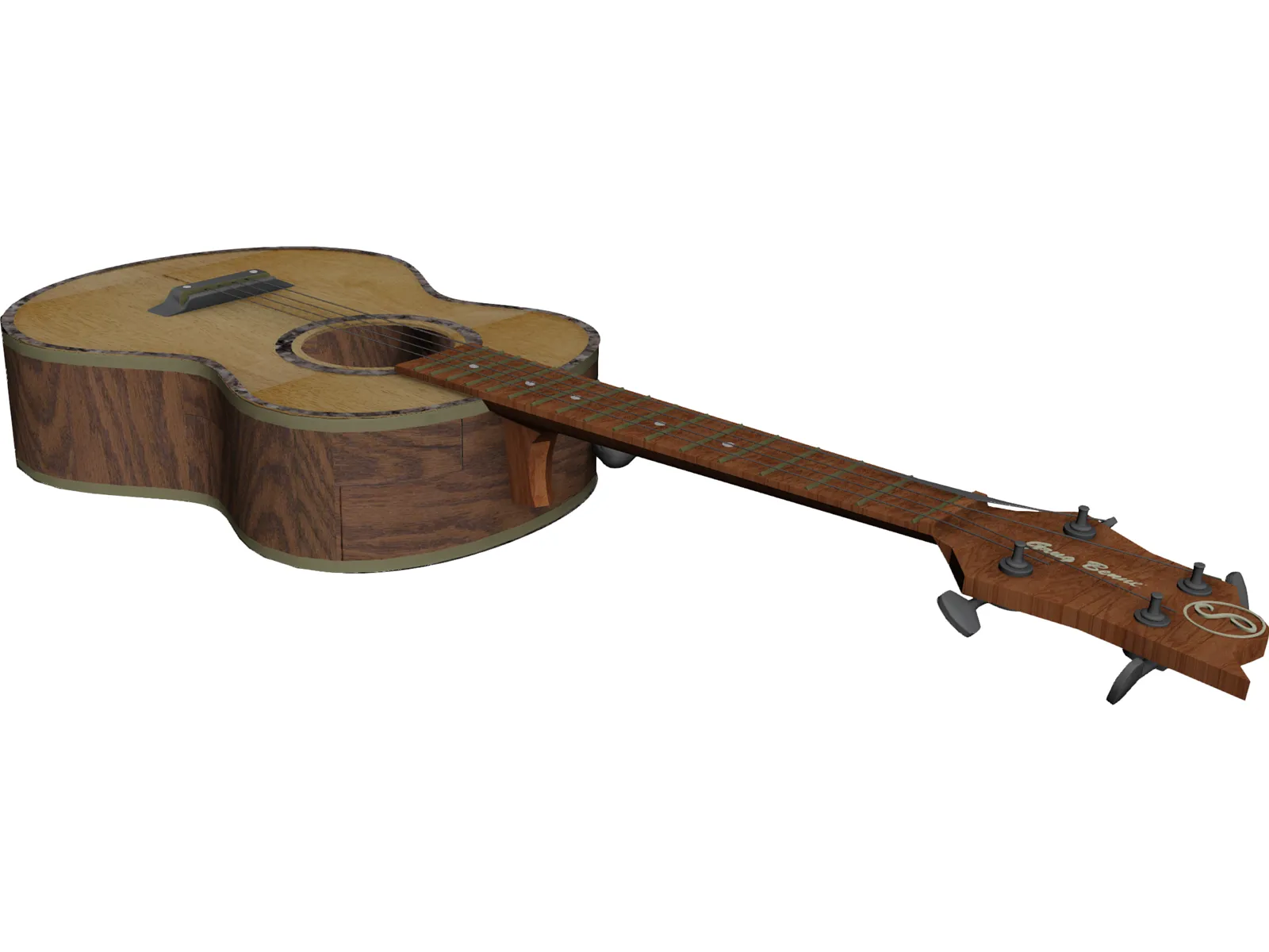 Ukulele Guitar 3D Model main preview