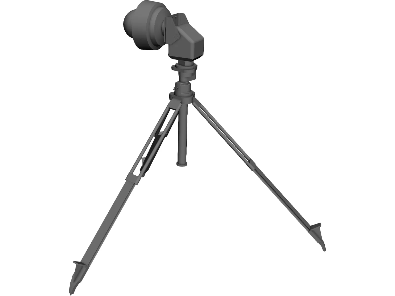 Axis PTZ Camera on Tripod 3D Model main preview