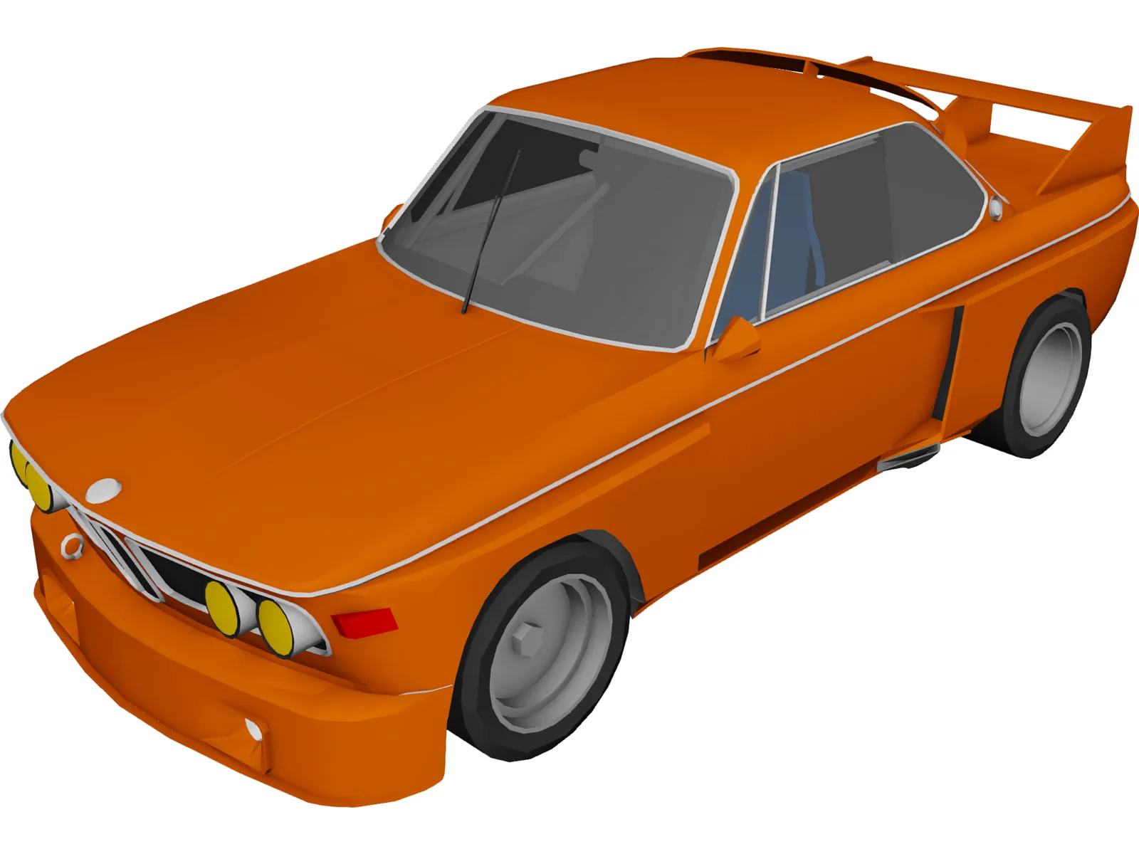 BMW E9 CSL Schnitzer 3D Model main preview