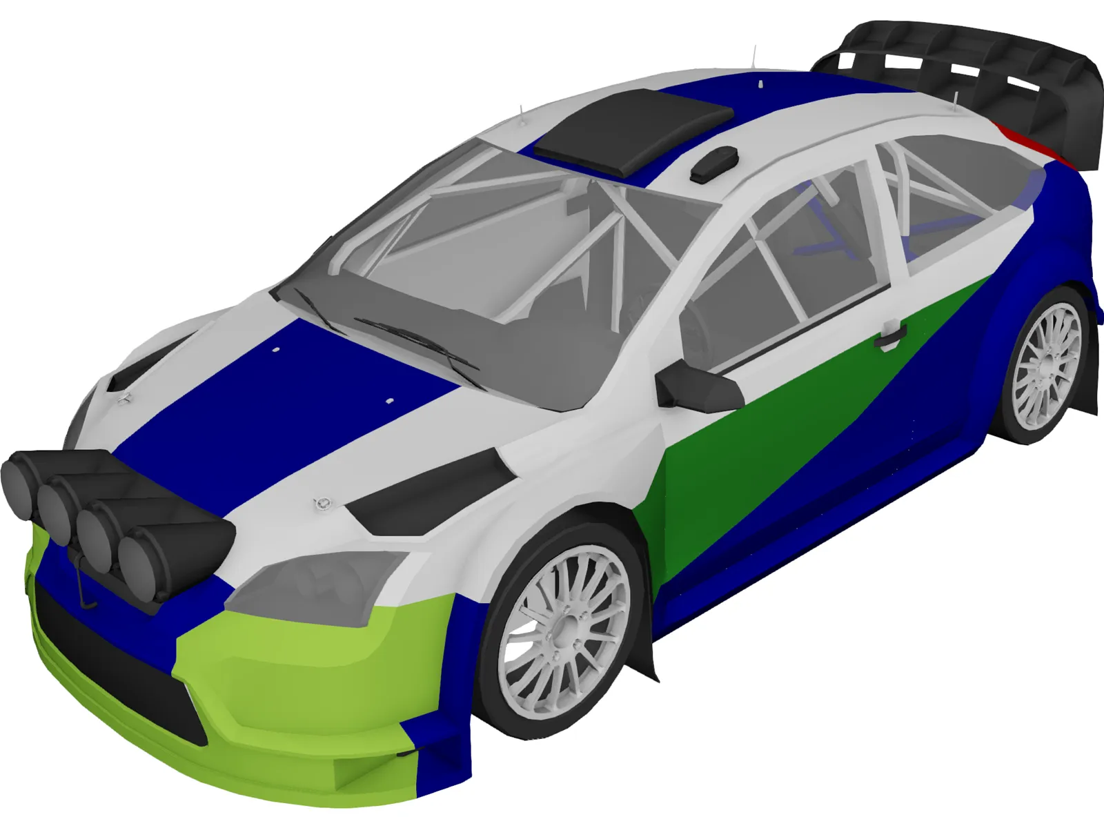 Ford Focus WRC (2006) 3D Model main preview