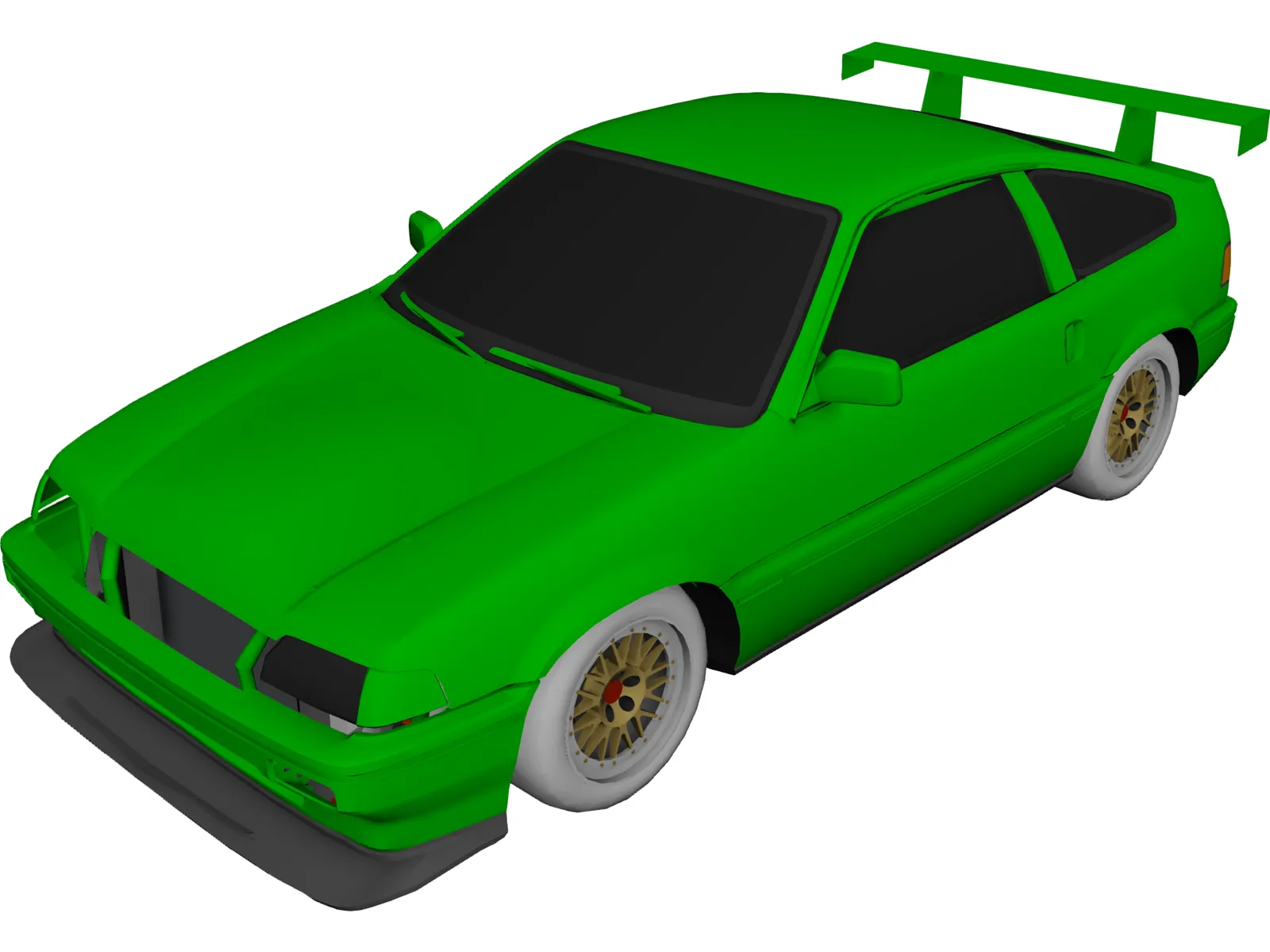 Honda CRX 3D Model main preview