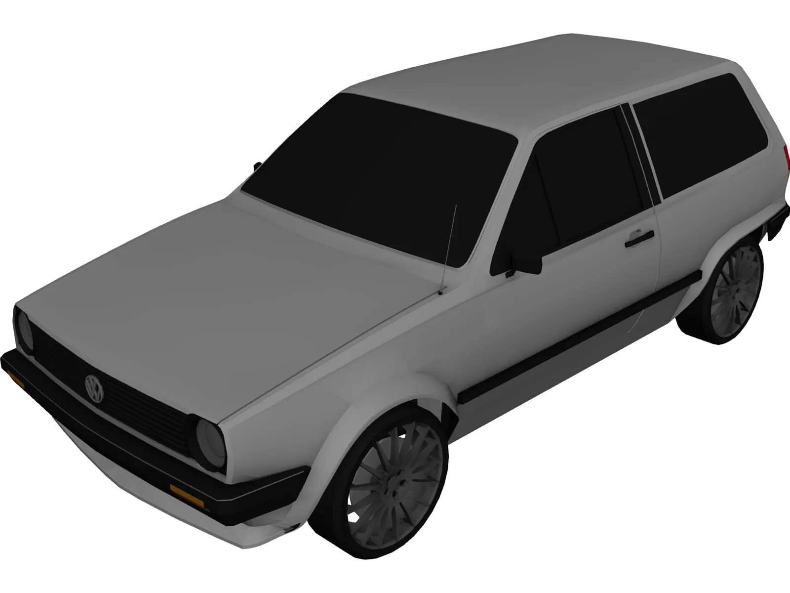 Volkswagen Polo (1986) 3D Model main preview