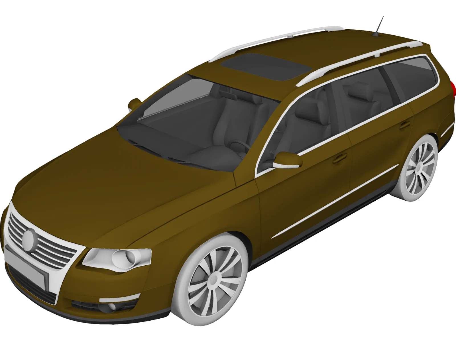 Volkswagen Passat Variant (2006) 3D Model main preview