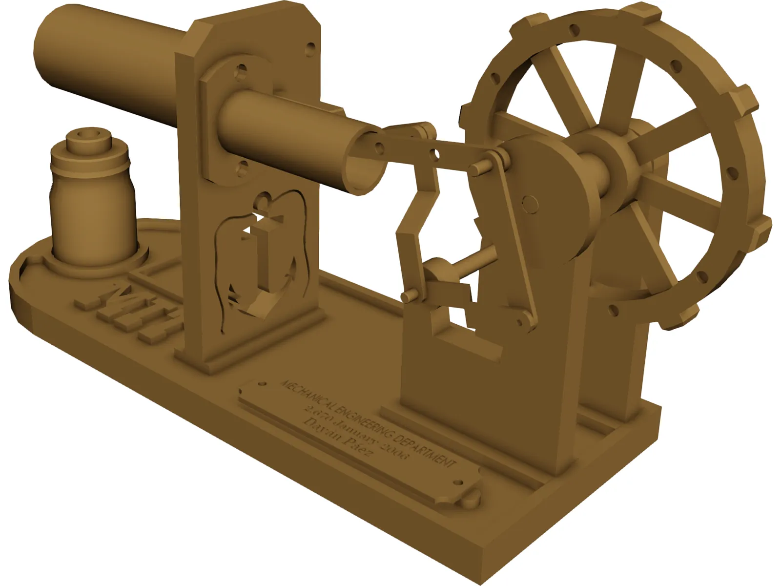 Stirling Engine 3D Model main preview