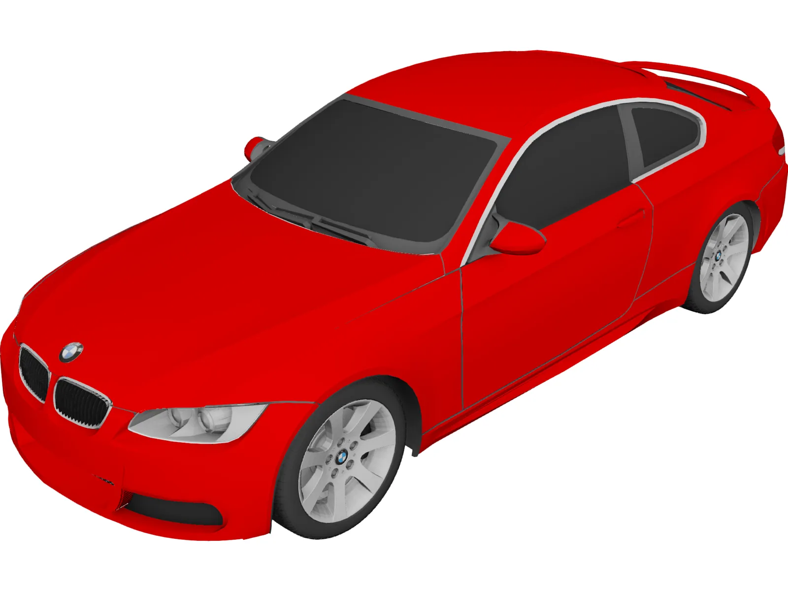 BMW 3-Series Coupe (2006) 3D Model main preview