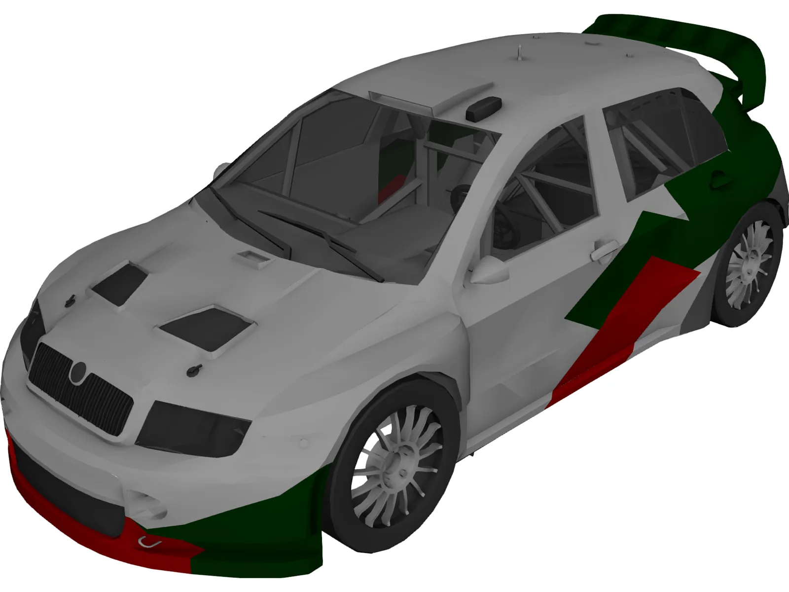 Skoda Fabia WRC 3D Model main preview