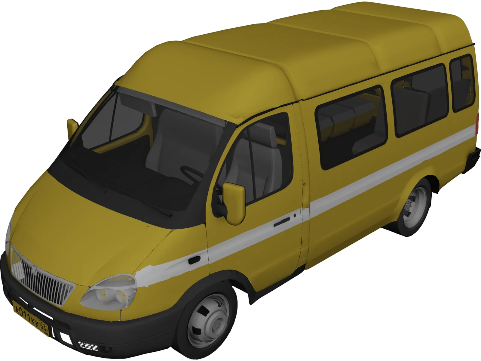 Gaz 3302 Gazel 3D Model main preview