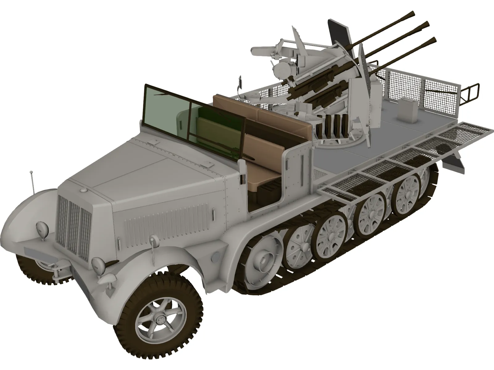 Sdkfz 7 3D Model main preview
