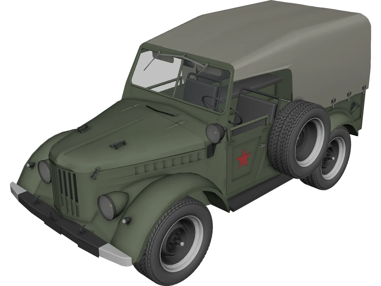 GAZ 69 3D Model main preview